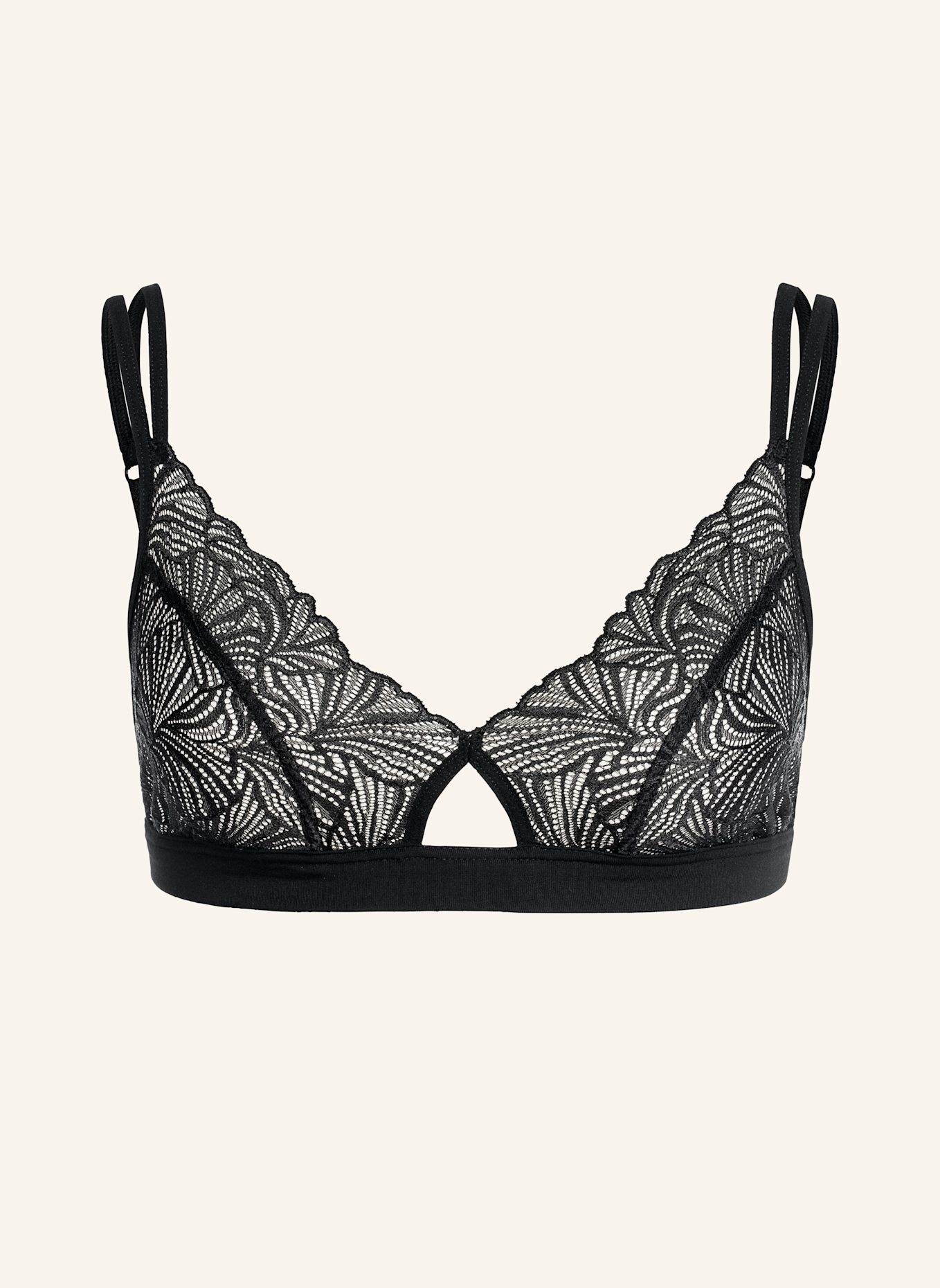 erlich textil Bustier FLUID LACE CUT-OUT BRALETTE, Farbe: SCHWARZ (Bild 1)