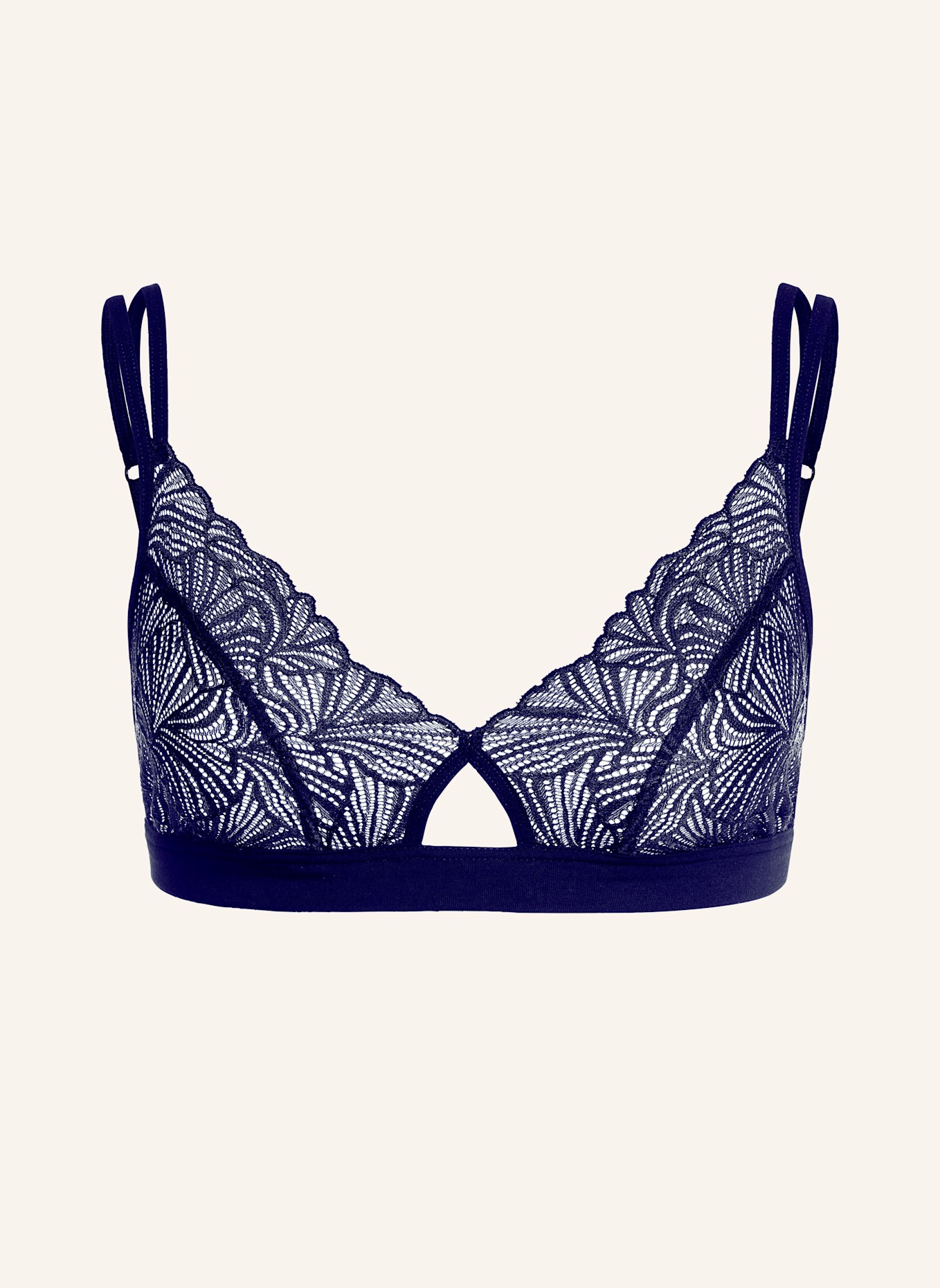 erlich textil Bustier FLUID LACE CUT-OUT BRALETTE, Farbe: BLAU (Bild 1)