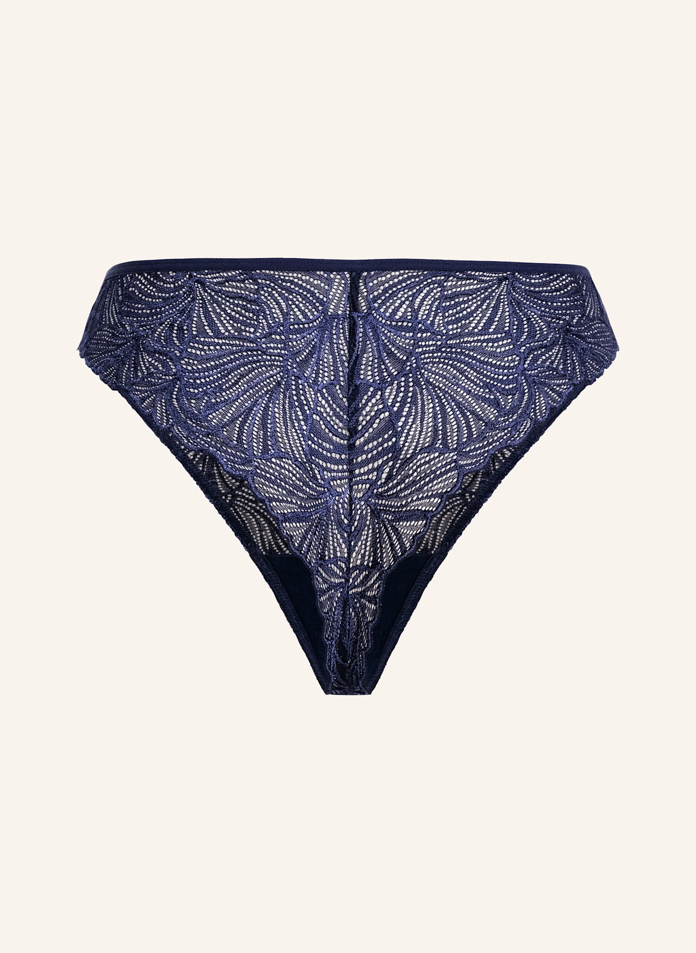 erlich textil String FLUID LACE HIGH WAIST BRAZIL, Farbe: BLAU (Bild 6)