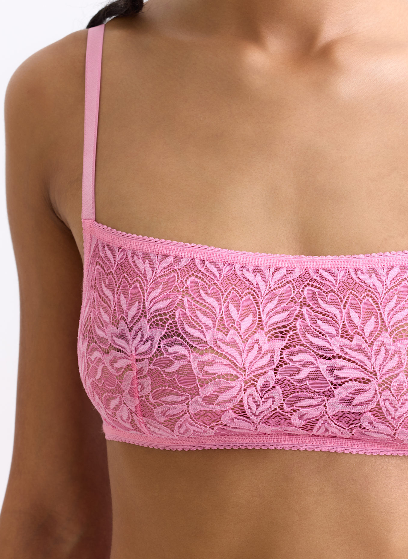 erlich textil Bustier ICONIC LACE BANDEAU BRALETTE: ROSA