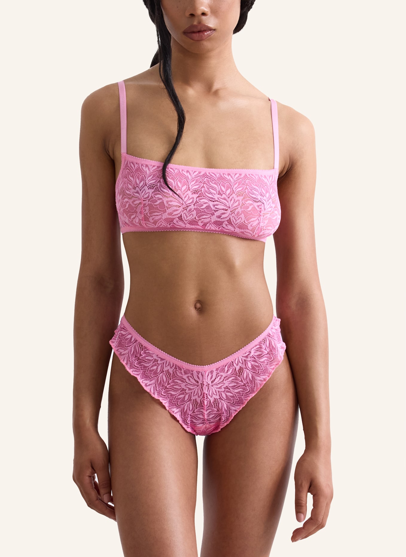 erlich textil Bustier ICONIC LACE BANDEAU BRALETTE: ROSA