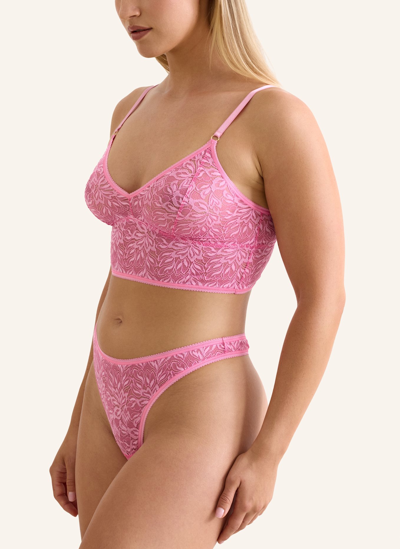 erlich textil String ICONIC LACE STRING: ROSA