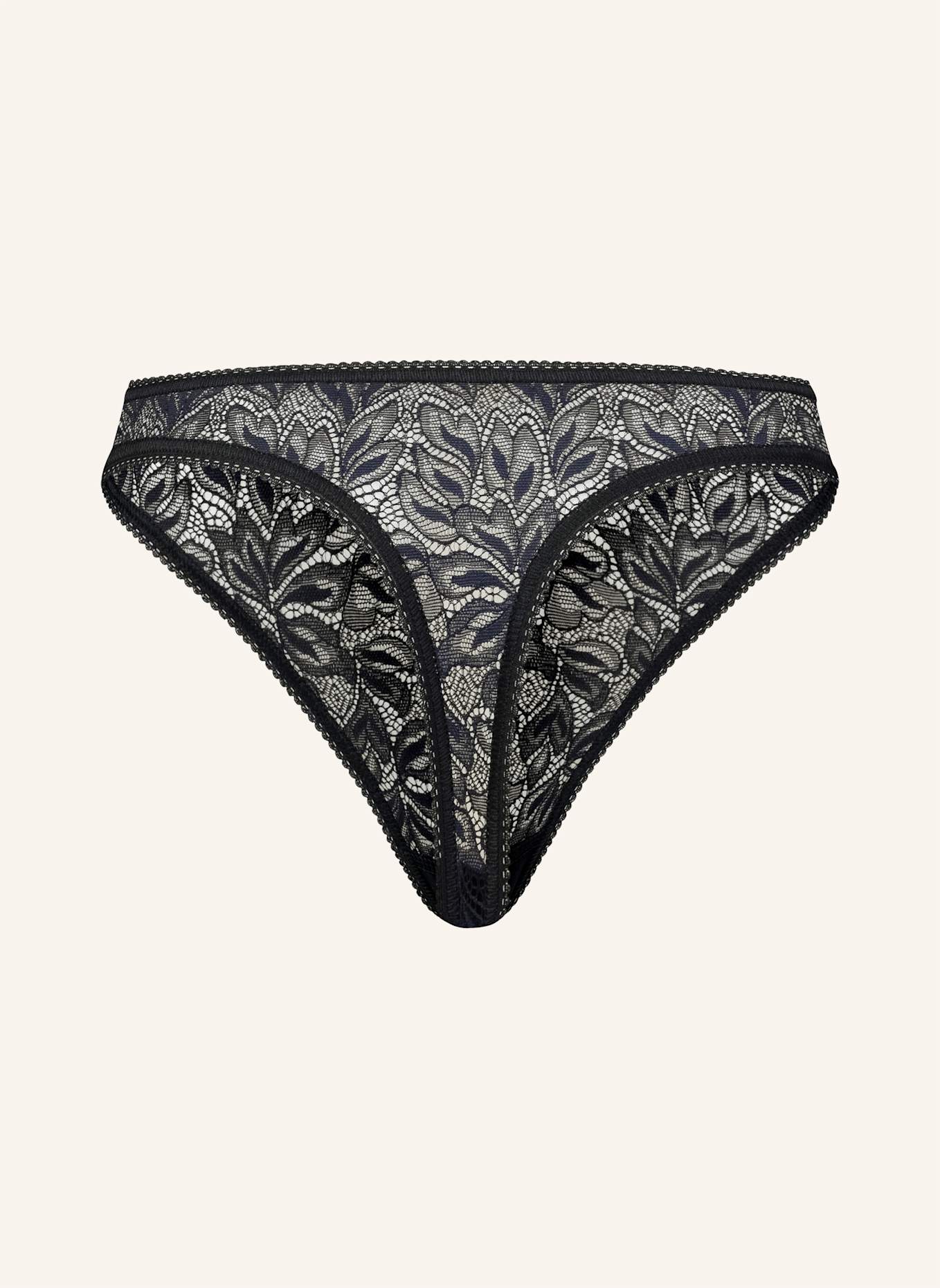 erlich textil String ICONIC LACE STRING: SCHWARZ