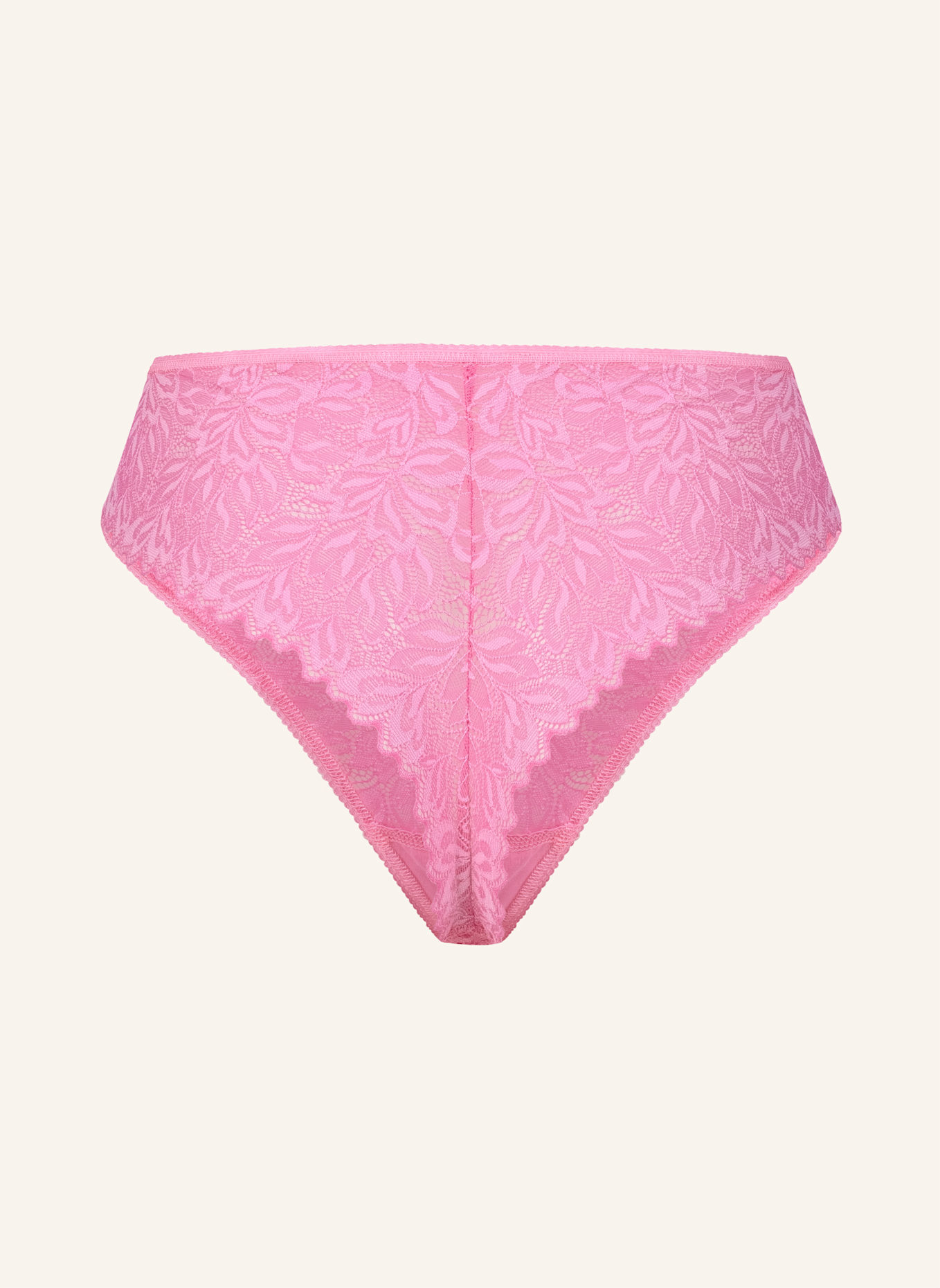 erlich textil String ICONIC LACE HIGH WAIST BRAZIL STRING: ROSA