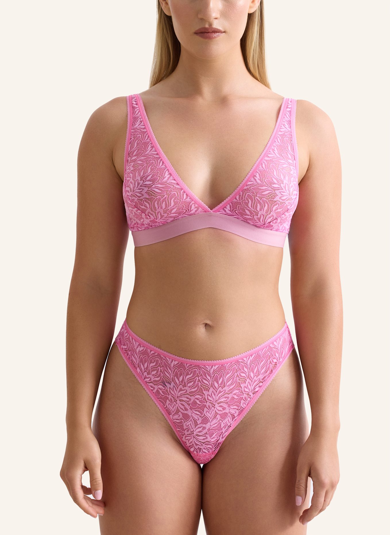 erlich textil BH ICONIC LACE PLUNGE BH: ROSA
