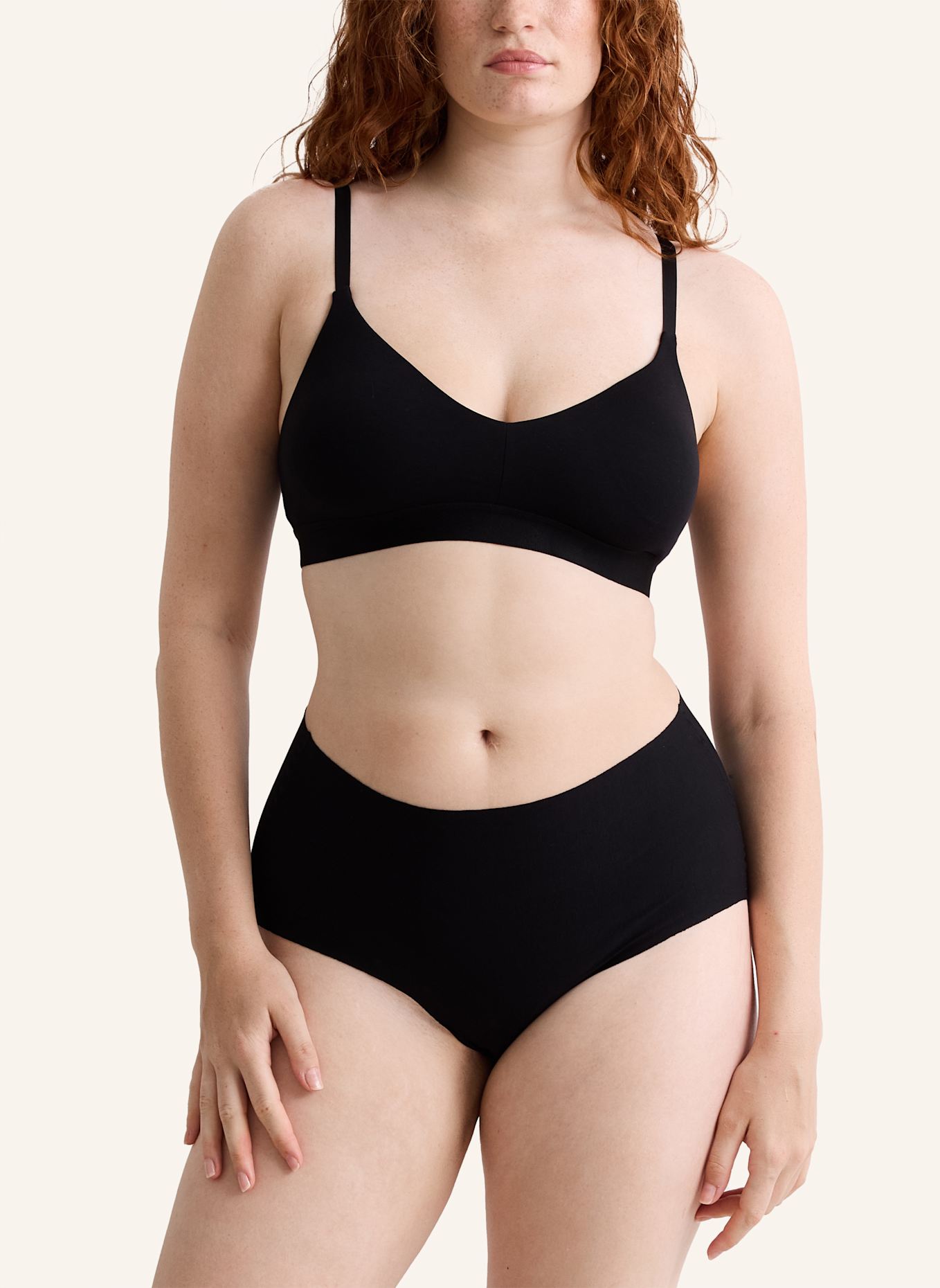 erlich textil Slip CASUAL COTTON HIGH WAIST SLIP: SCHWARZ