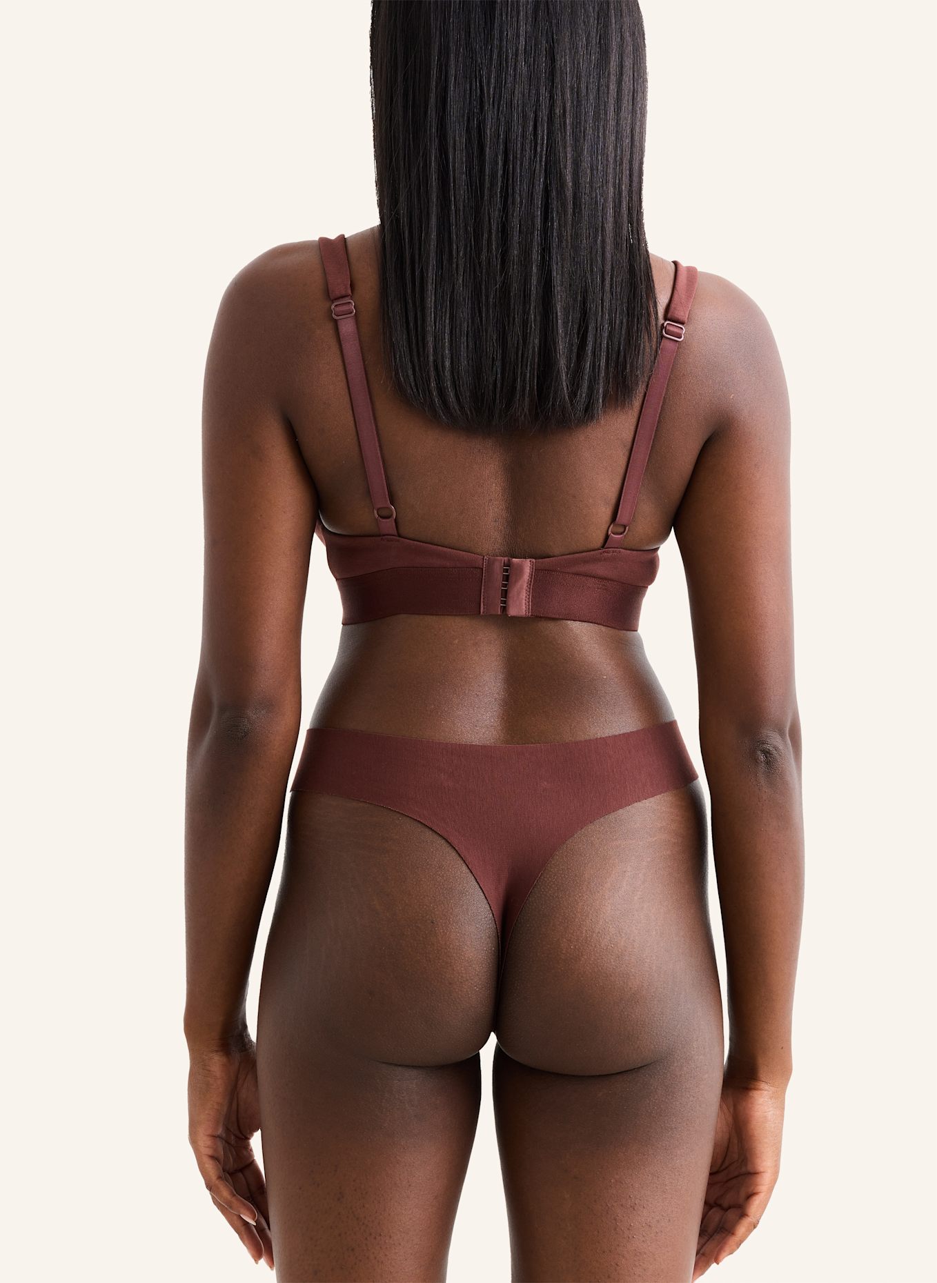 erlich textil String CASUAL COTTON STRING: BRAUN