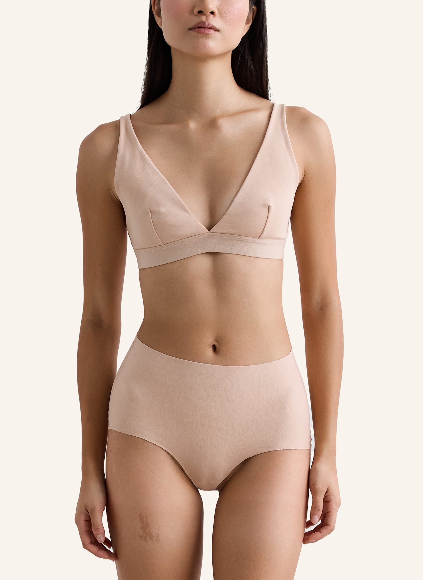 erlich textil Slip CASUAL COTTON HIGH WAIST SLIP: BEIGE