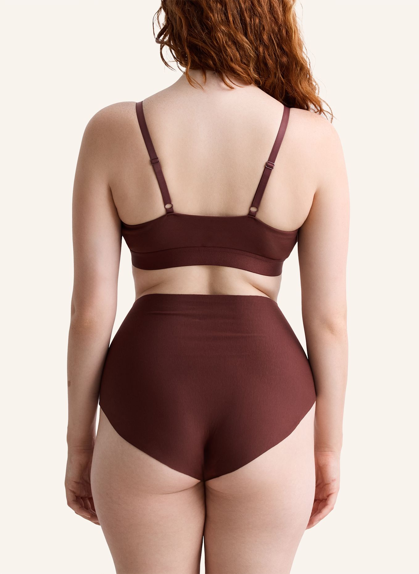 erlich textil Slip CASUAL COTTON HIGH WAIST SLIP: BRAUN