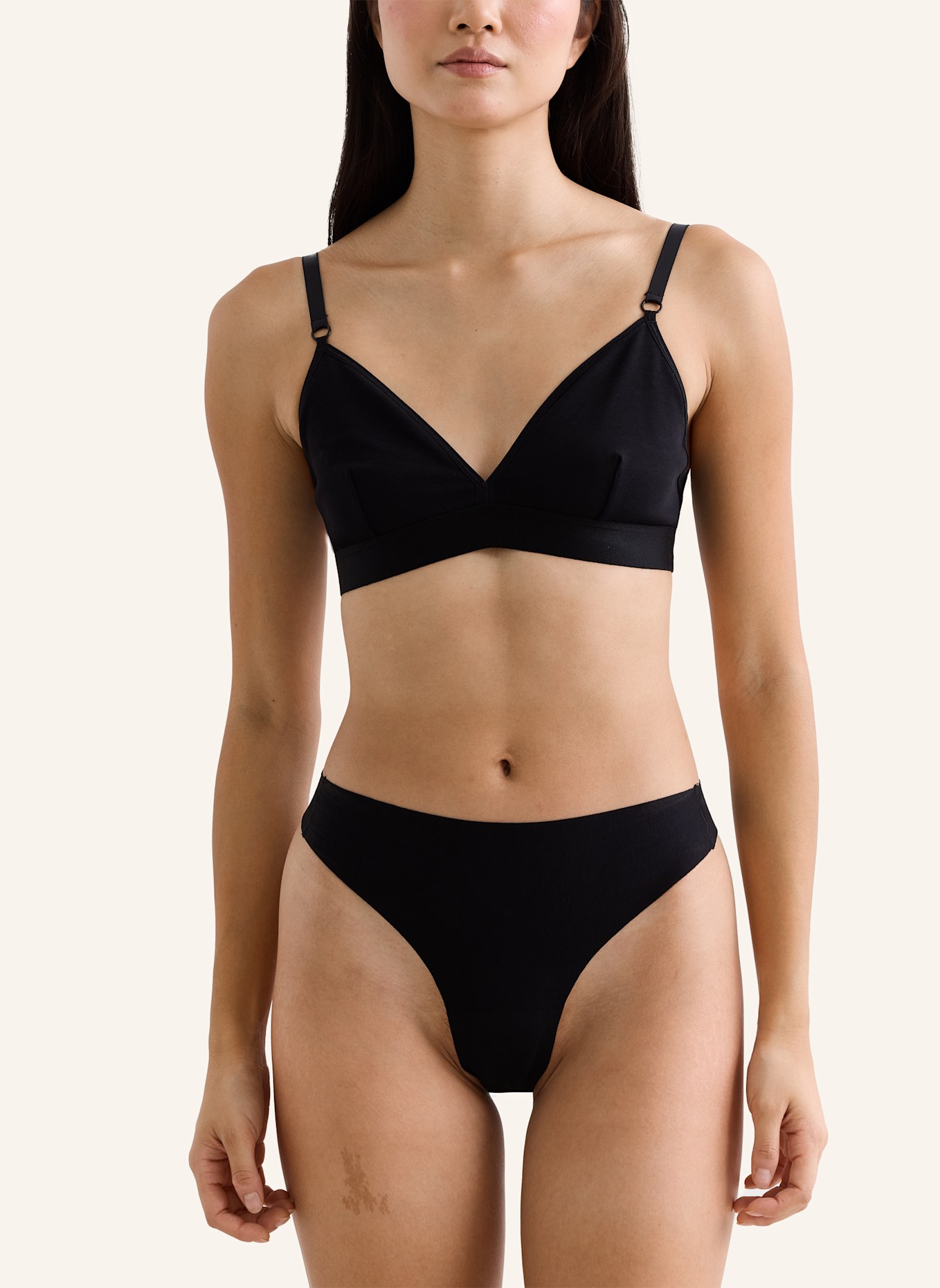 erlich textil Bustier CASUAL COTTON TRAINGEL BRALETTE: SCHWARZ