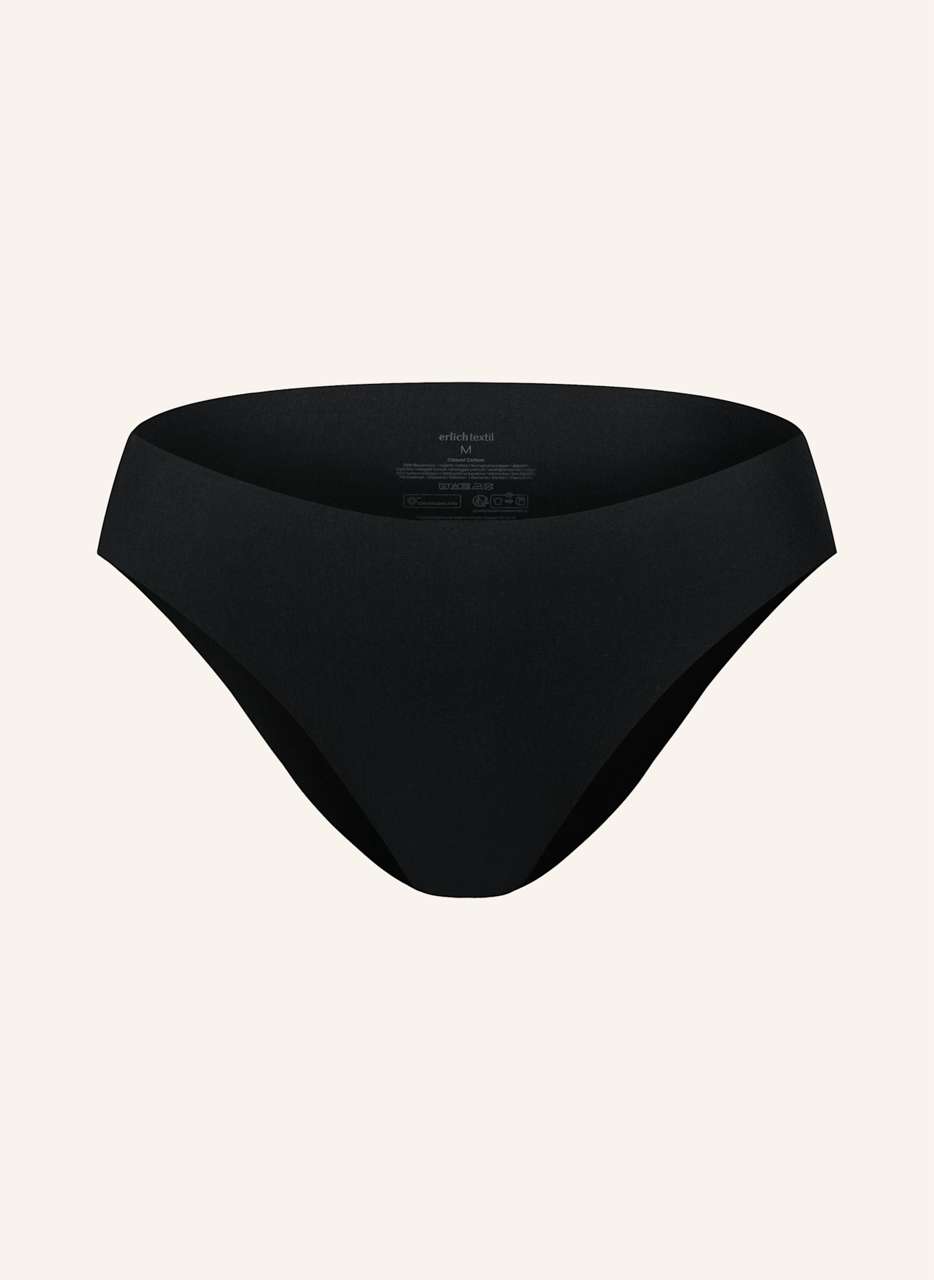 erlich textil Brazil Slip CASUAL COTTON BRAZIL SLIP: SCHWARZ