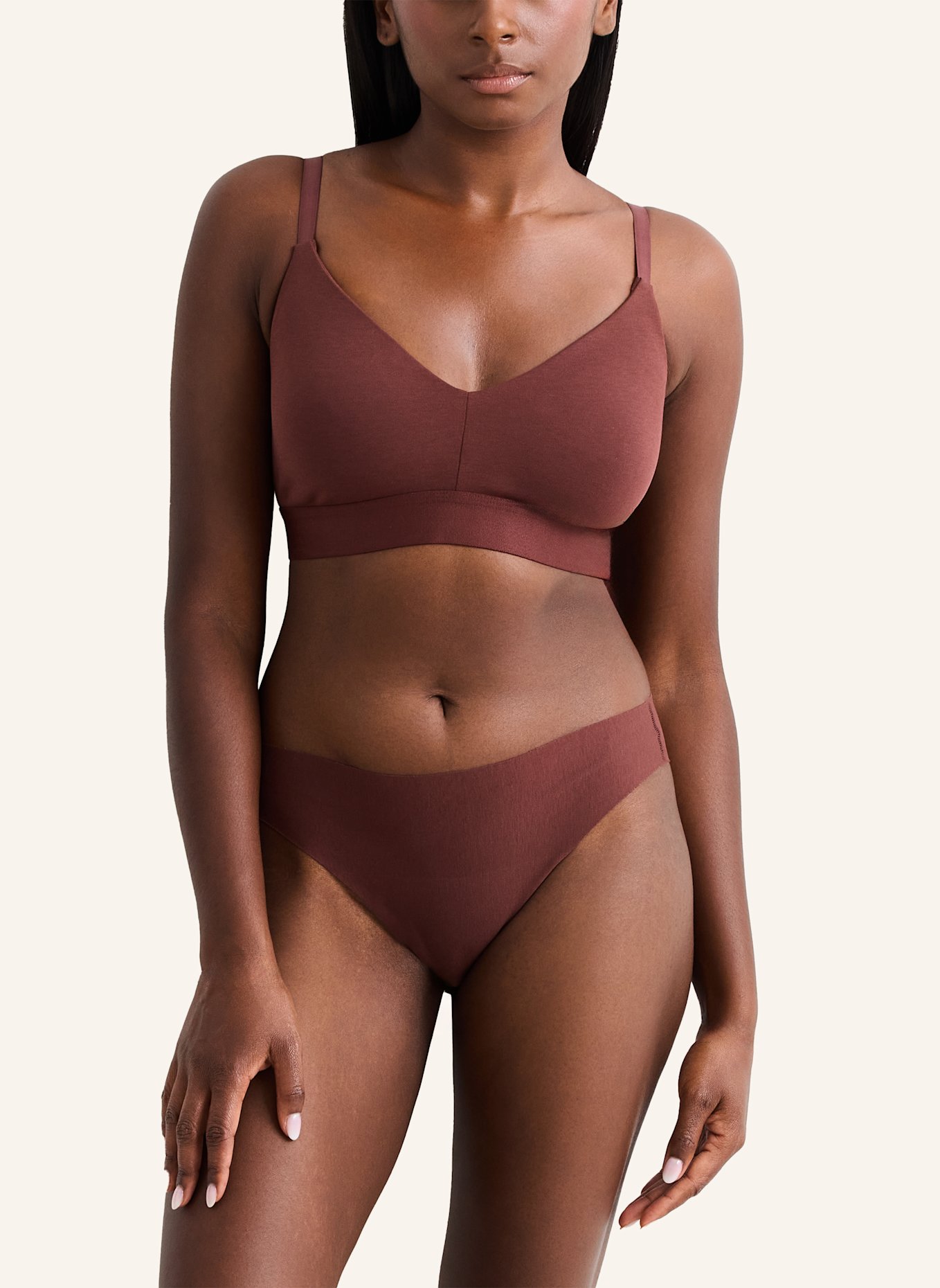 erlich textil Brazil Slip CASUAL COTTON BRAZIL SLIP: BRAUN