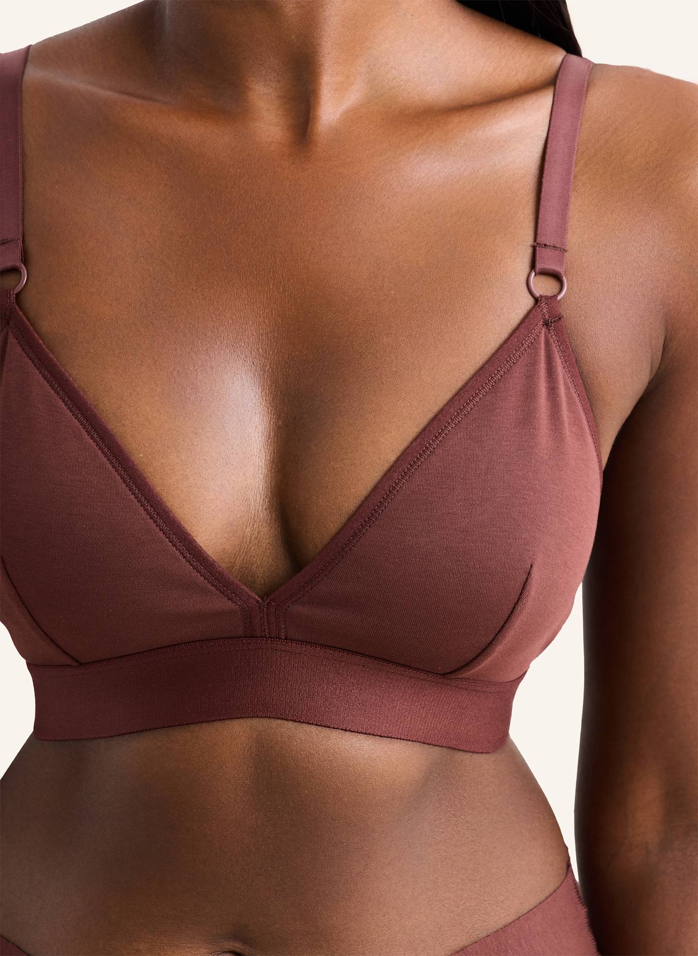 erlich textil erlich textil 2 PACK SEAMLESS Triangel Bustier CASUAL COTTON TRAINGEL BRALETTE IM 2er PACK: BRAUN