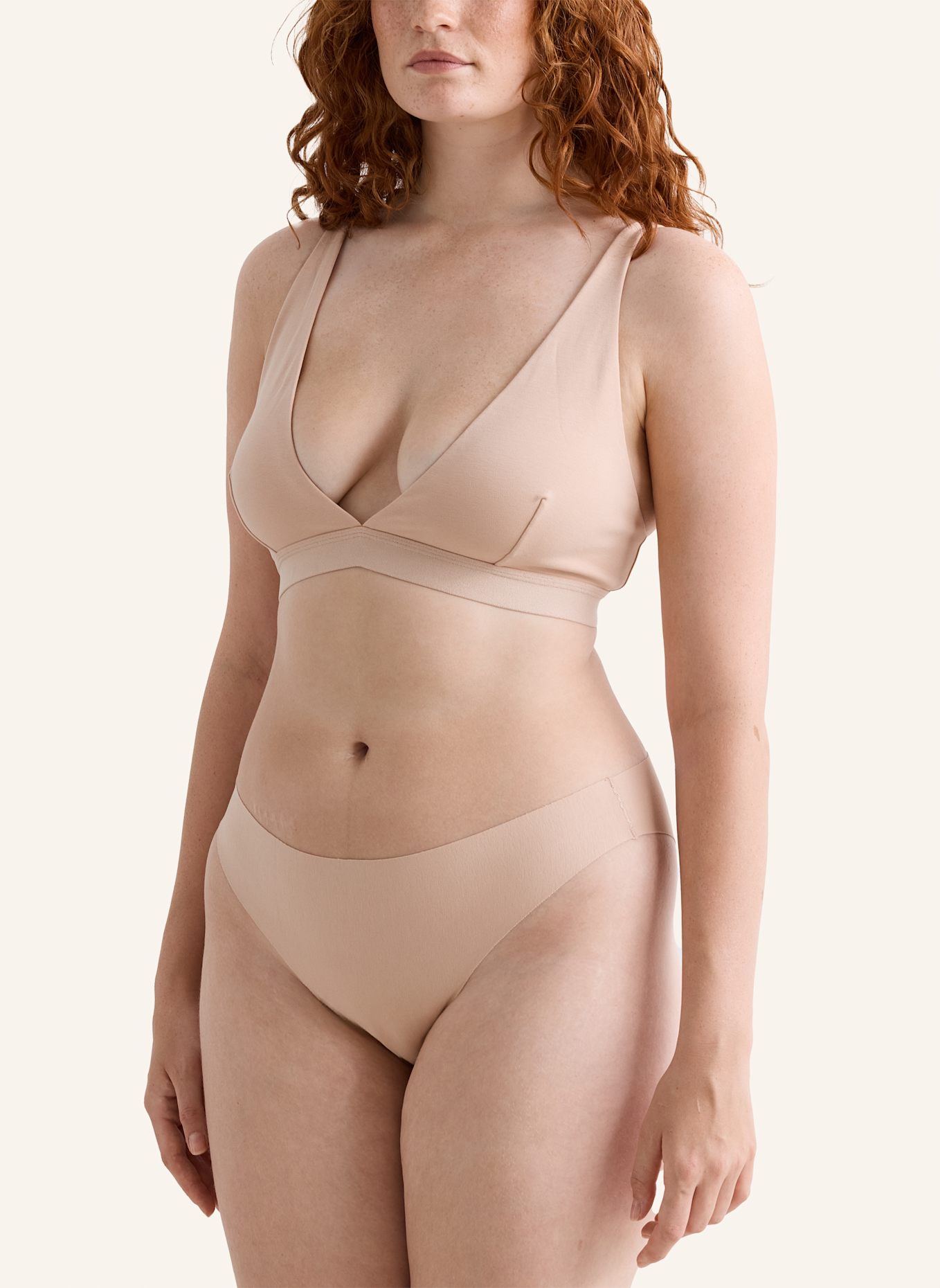 erlich textil Brazil Slip CASUAL COTTON BRAZIL SLIP: BEIGE