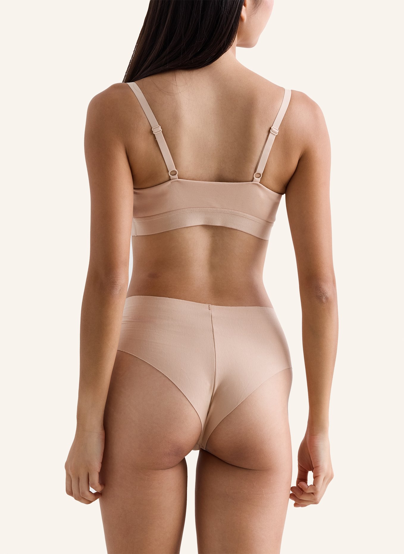 erlich textil Brazil String CASUAL COTTON HIGH WAIST BRAZIL STRING: BEIGE