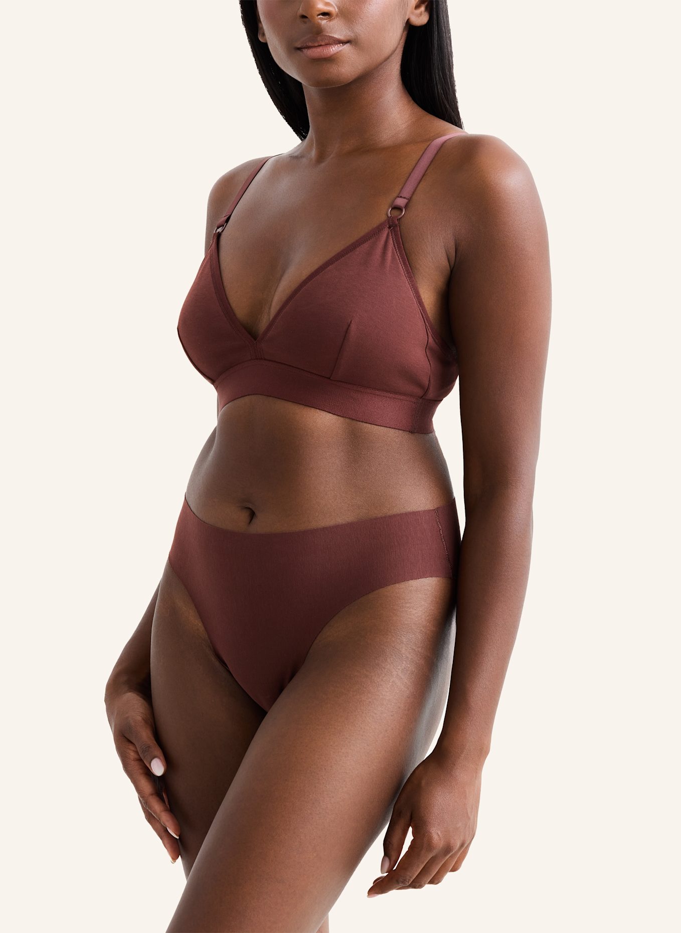 erlich textil Slip CASUAL COTTON SLIP: BRAUN