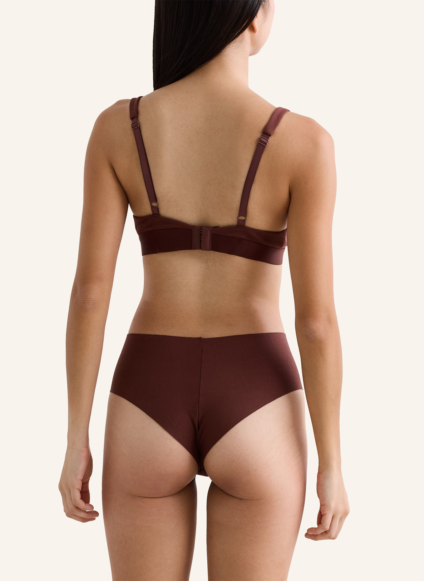 erlich textil Brazil String CASUAL COTTON HIGH WAIST BRAZIL STRING: BRAUN