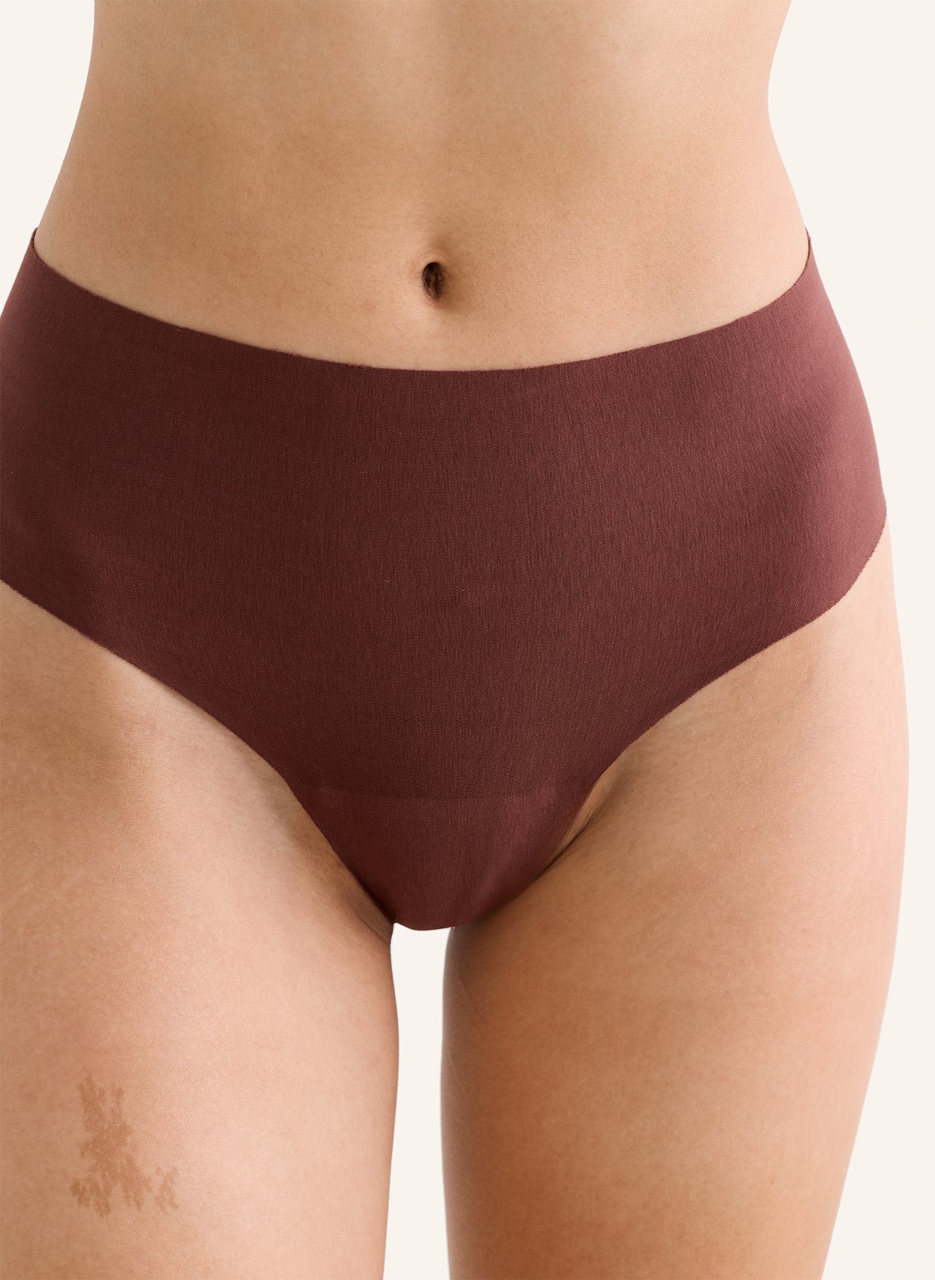 erlich textil Brazil String CASUAL COTTON HIGH WAIST BRAZIL STRING: BRAUN