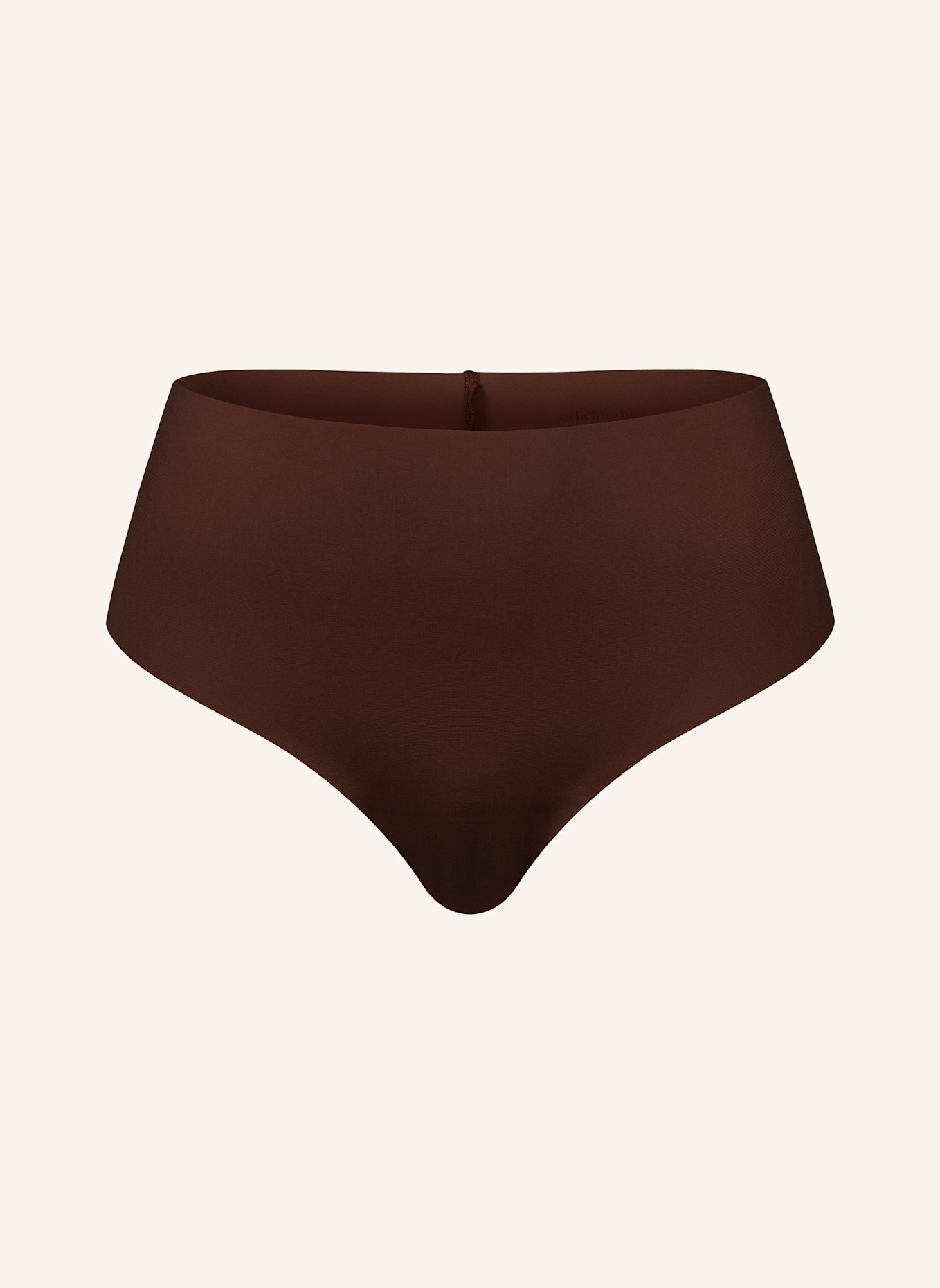 erlich textil Brazil String CASUAL COTTON HIGH WAIST BRAZIL STRING: BRAUN