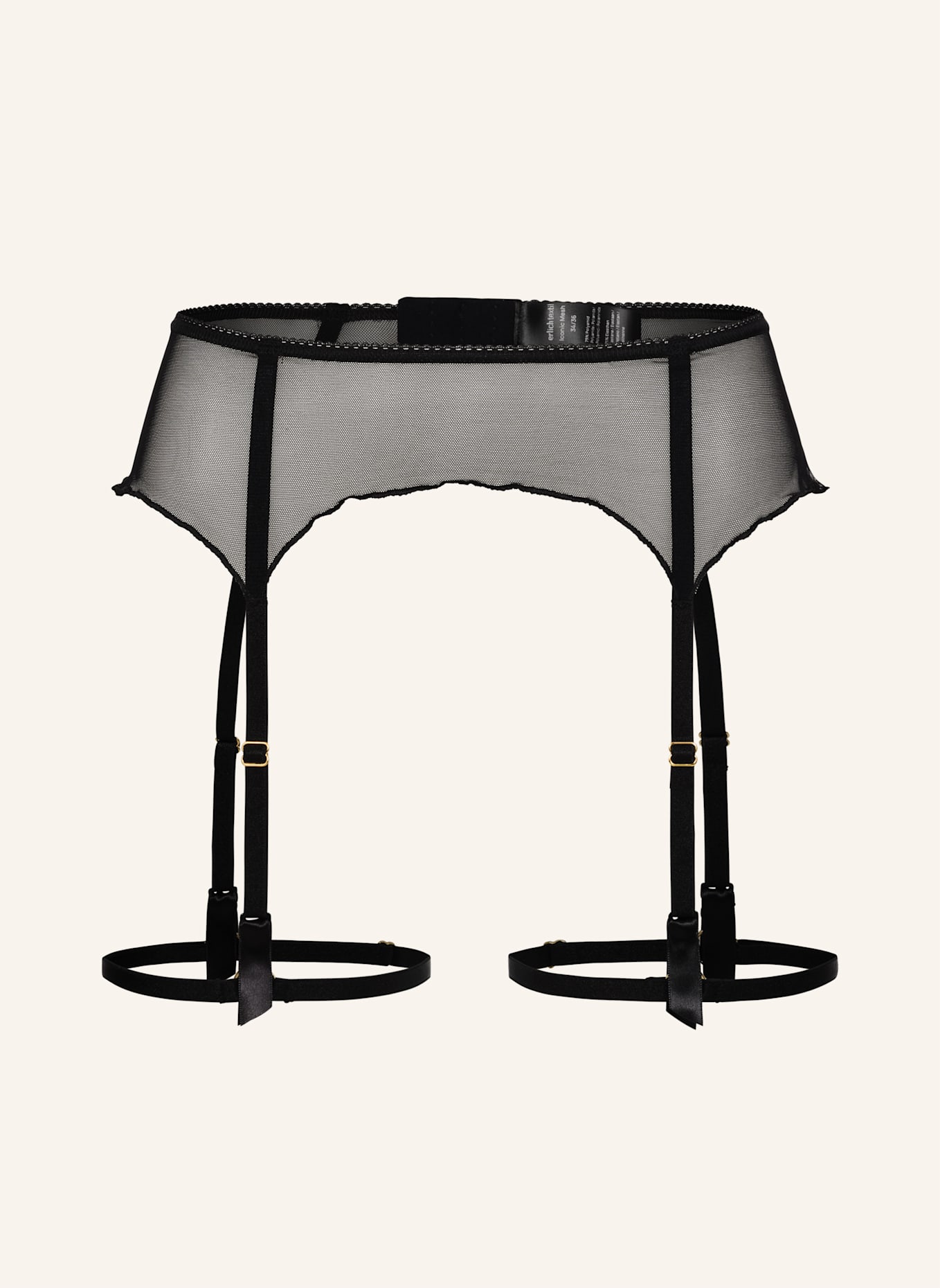 erlich textil Strumpfhalter ICONIC MESH STRUMPFHALTER: SCHWARZ
