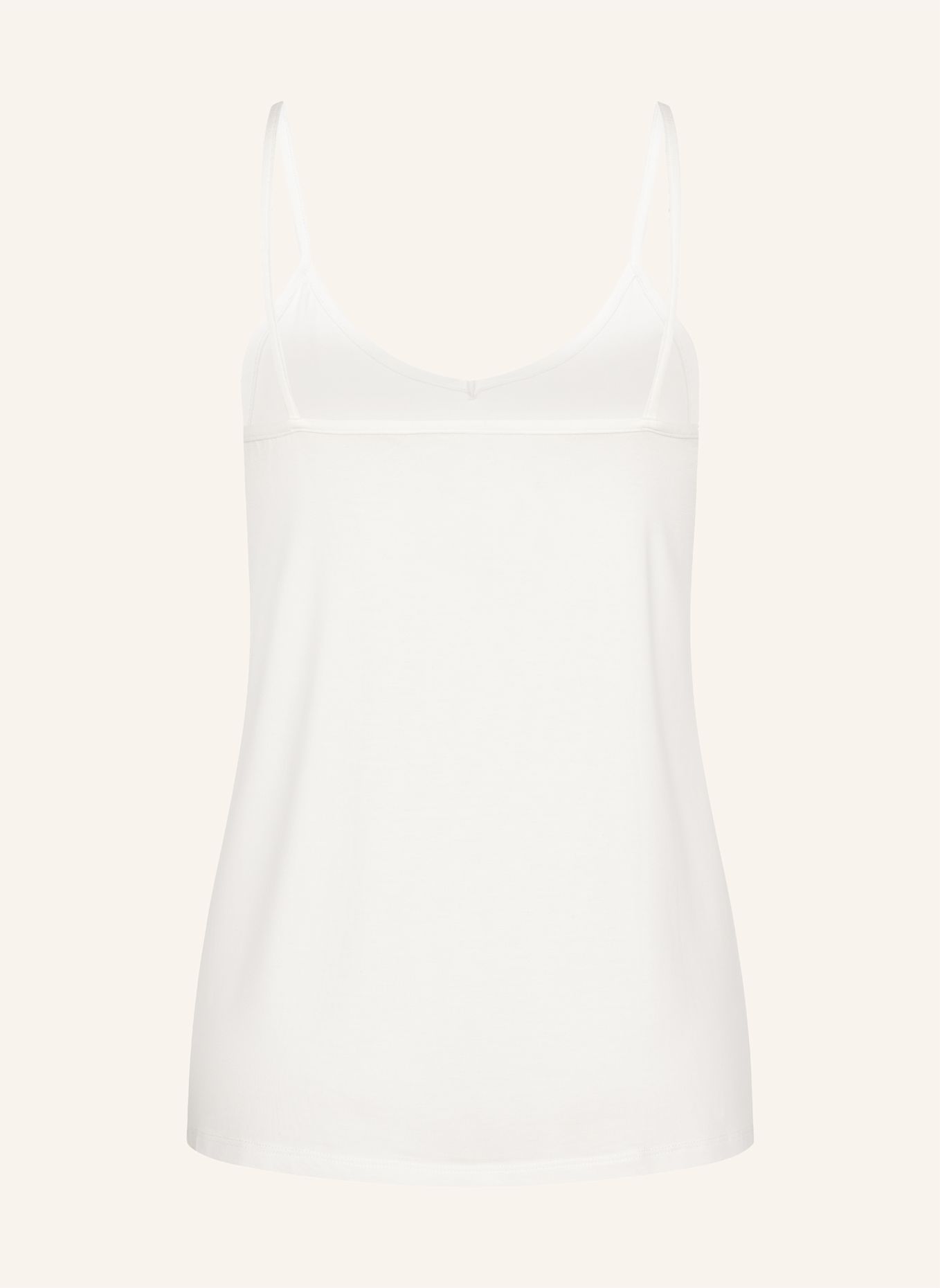 erlich textil Light Touch Camisole mit weichem Lyocell: BEIGE / WEISS
