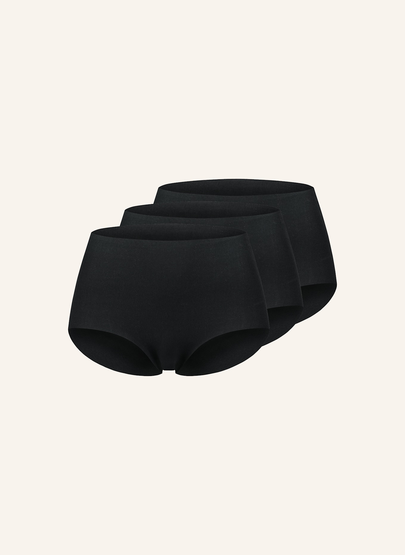 erlich textil erlich textil 3 PACK MIT OFFENEN KANTEN High Waist Slip CASUAL COTTON HIGH WAIST SLIP IM 3er PACK: SCHWARZ