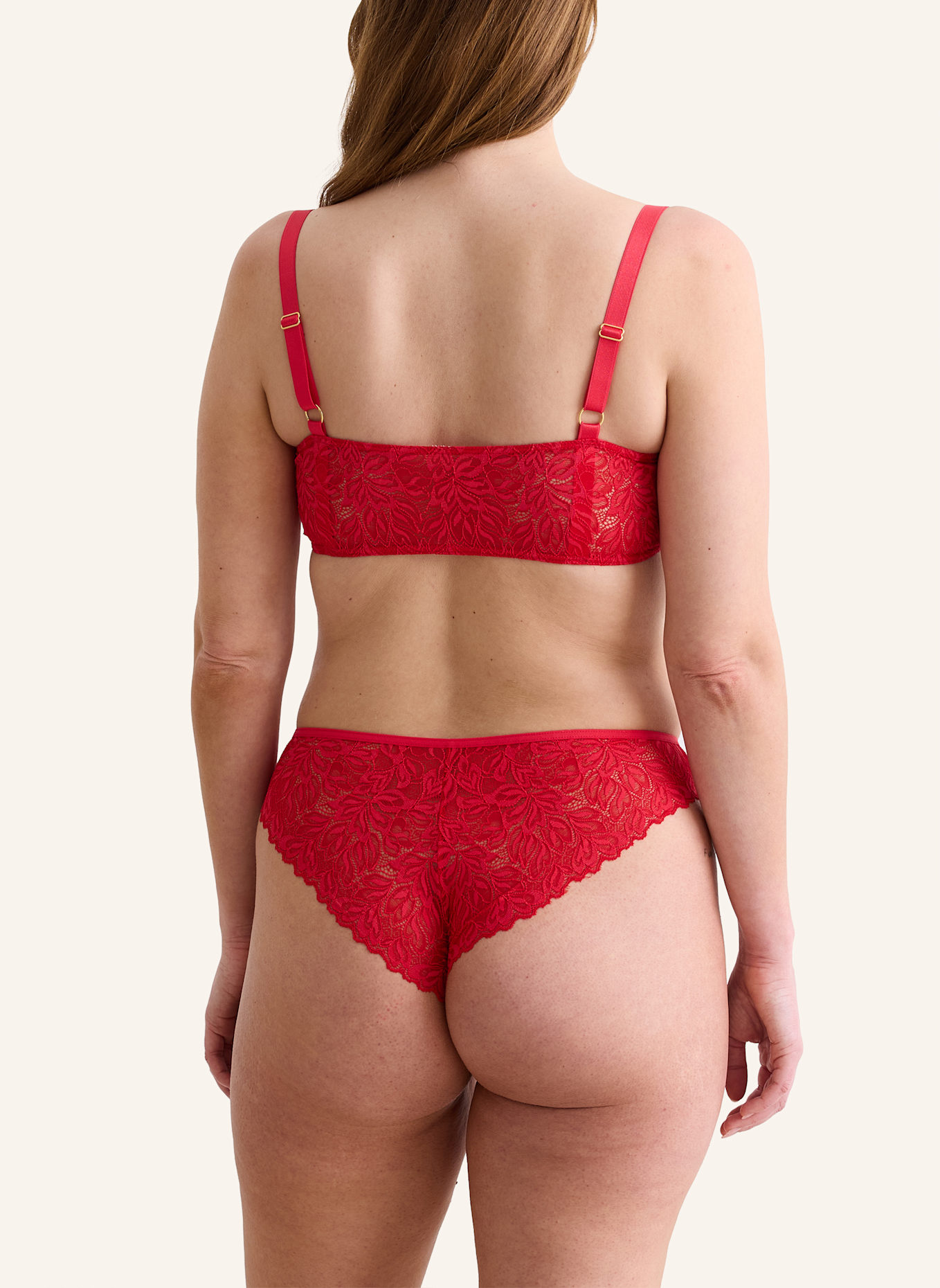 erlich textil Bustier DREAMY LACE BANDEAU BRALETTE: ROT