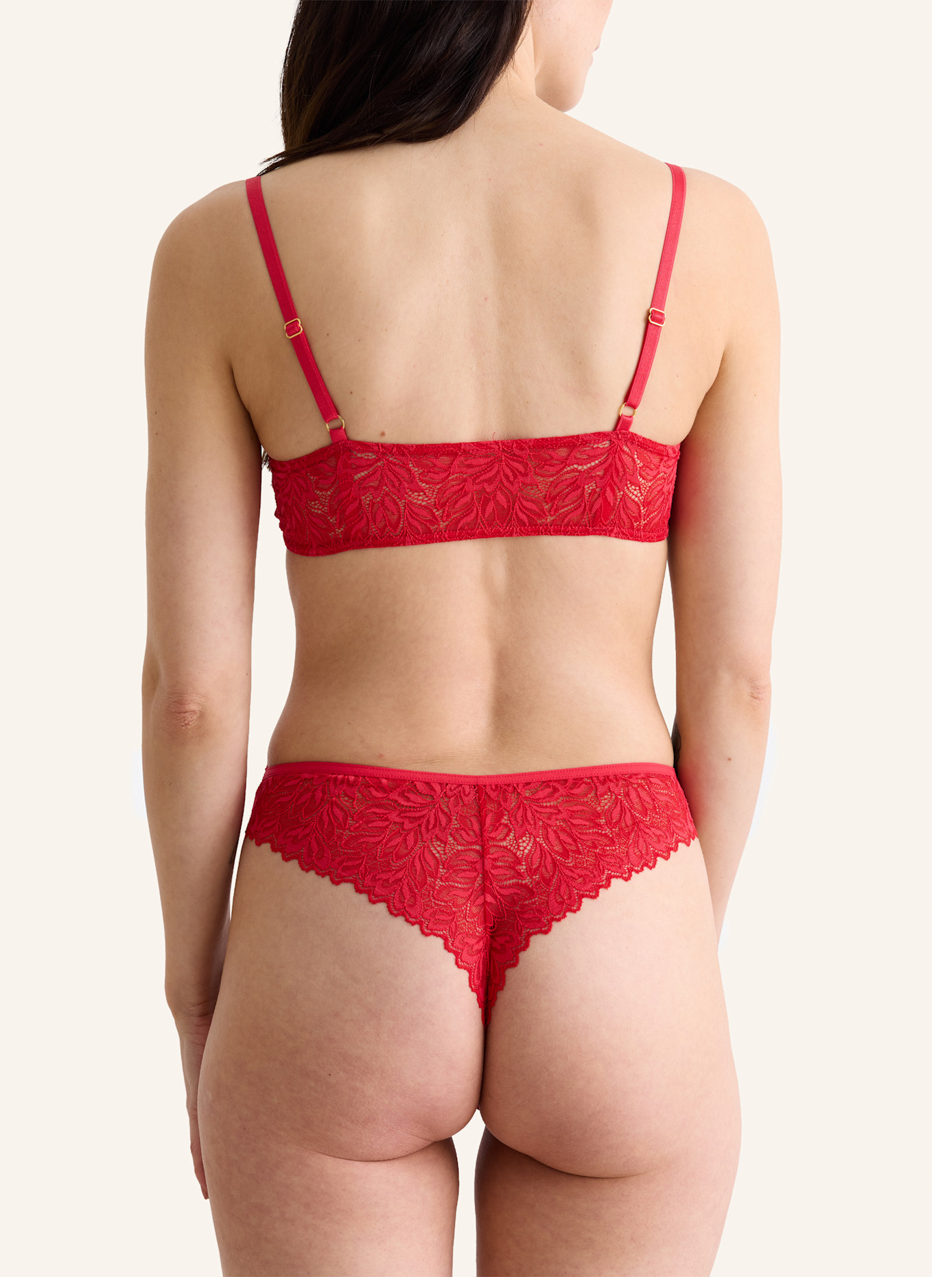 erlich textil String DREAMY LACE HIGH WAIST BRAZIL: ROT