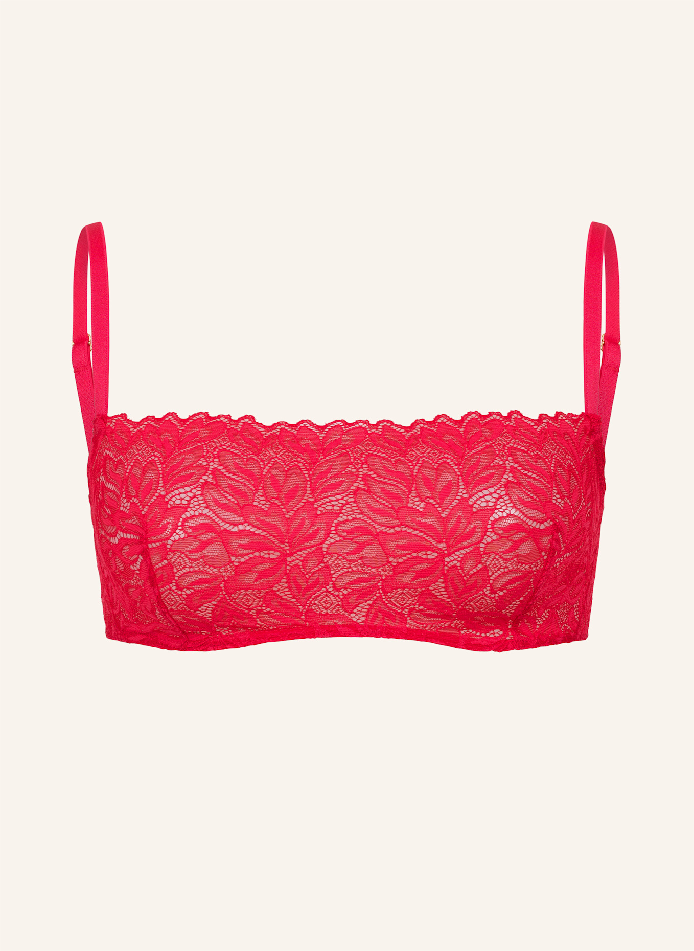 erlich textil Bustier DREAMY LACE BANDEAU BRALETTE: ROT