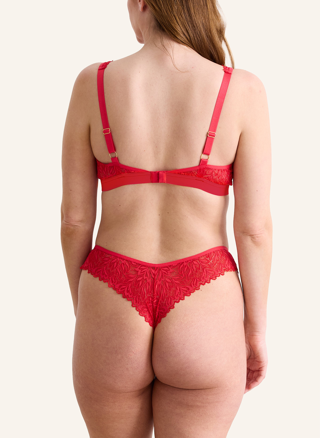 erlich textil BH DREAMY LACE PLUNGE BRA: ROT