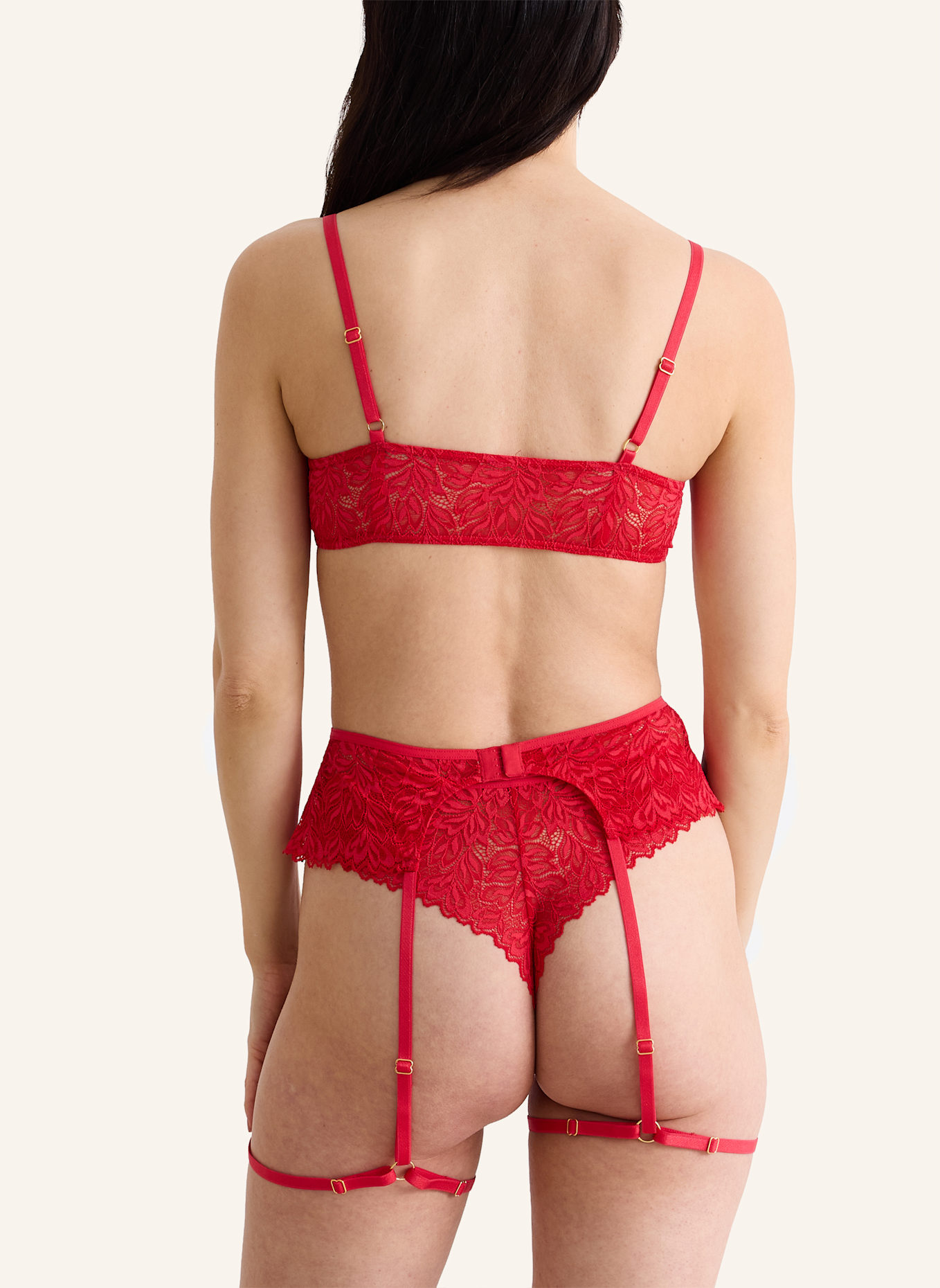 erlich textil Strumpfhalter DREAMY LACE GÜRTEL: ROT