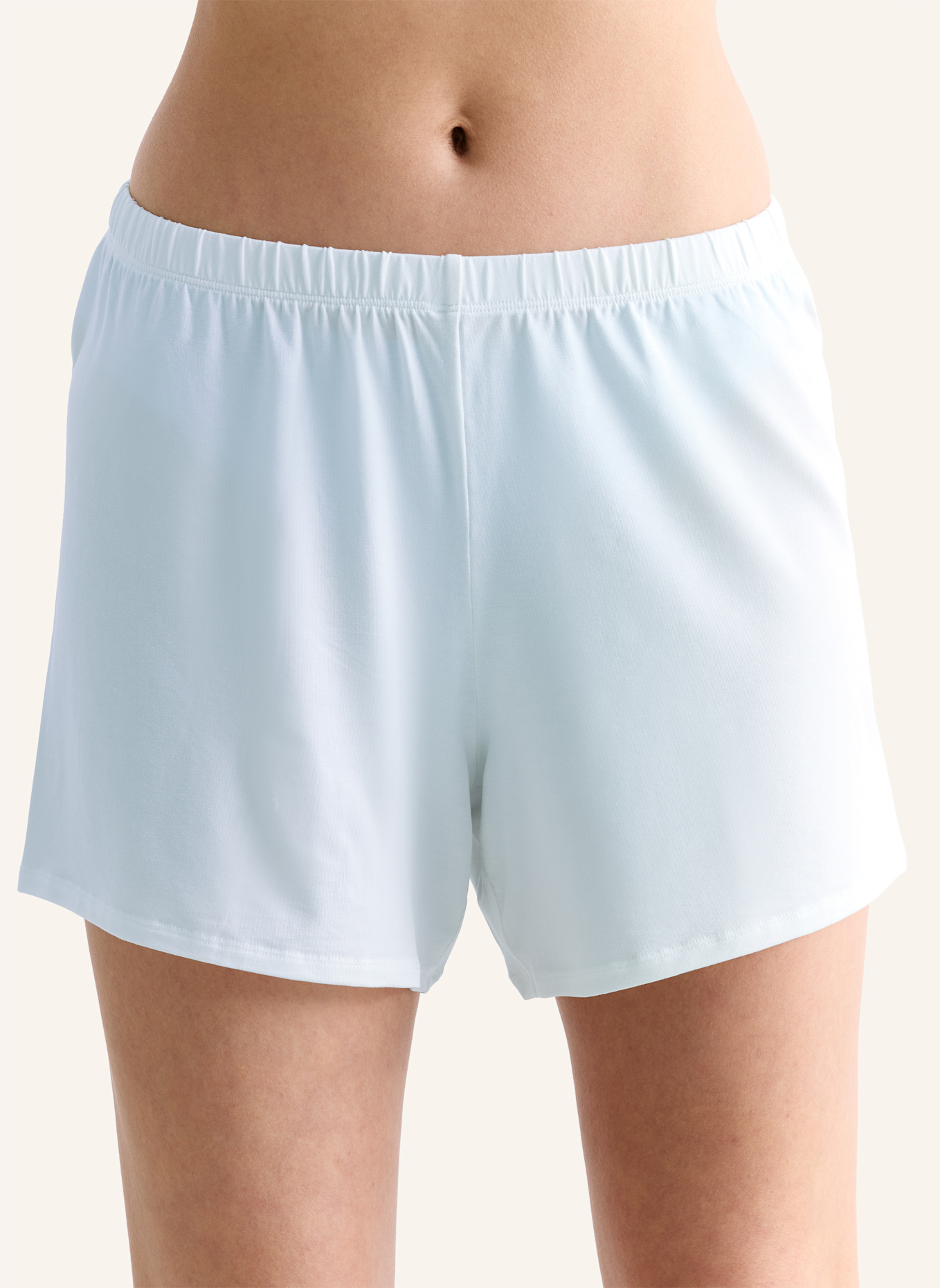 erlich textil Light Touch kurze Schlafhose aus Lyocell - seidig weich: BLAU