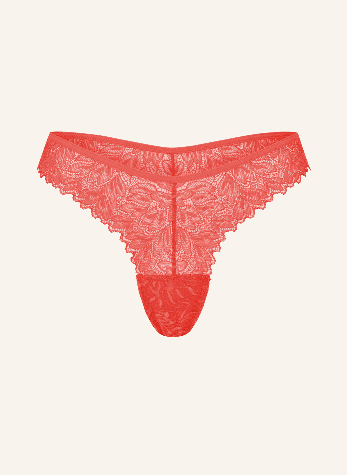 erlich textil Dreamy Lace Brazil String aus nachhaltiger Spitze - atmungsaktiv: ORANGE