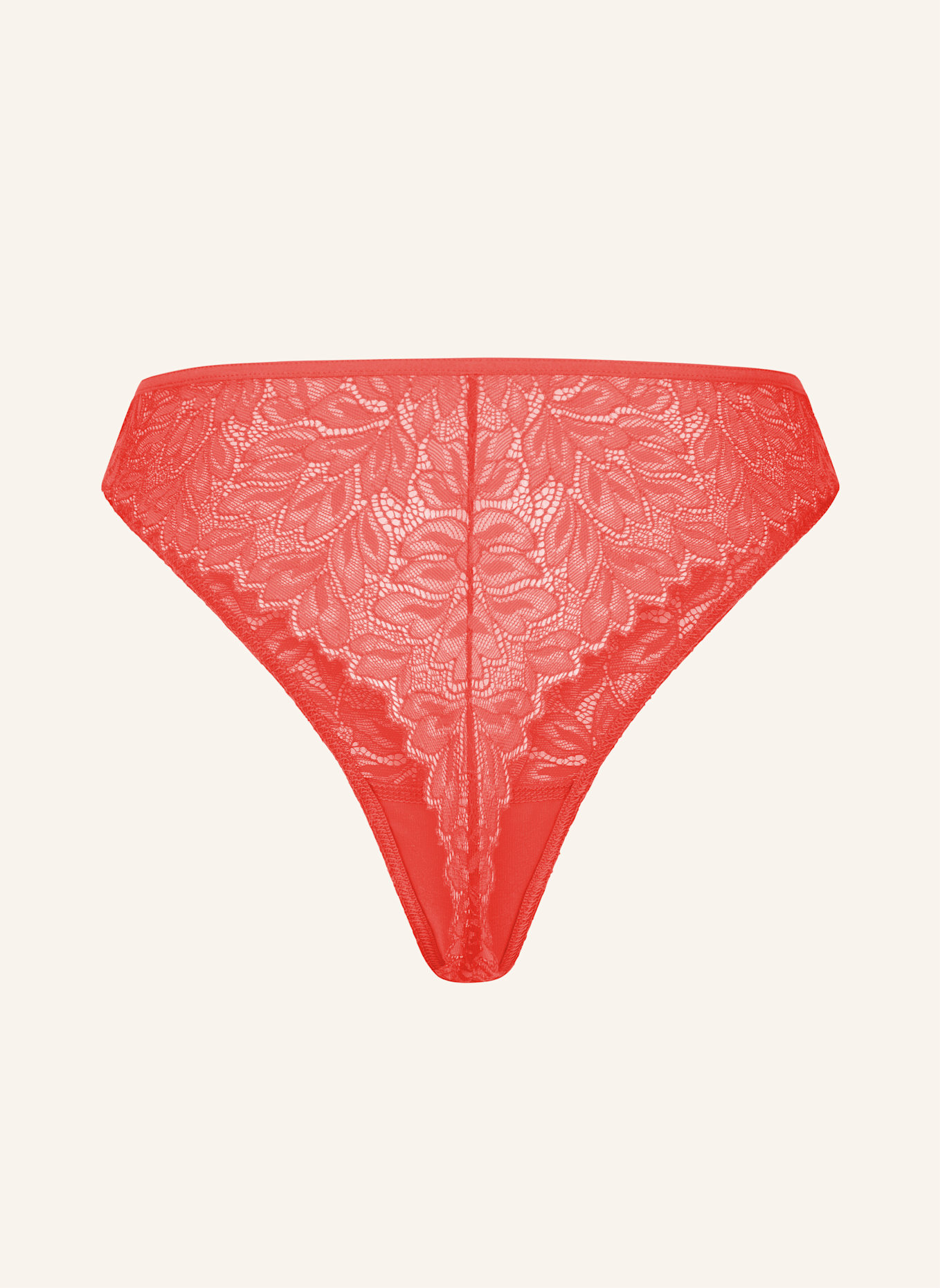 erlich textil Dreamy Lace High Waist Brazil String aus nachhaltiger Spitze - atmungsaktiv: ORANGE