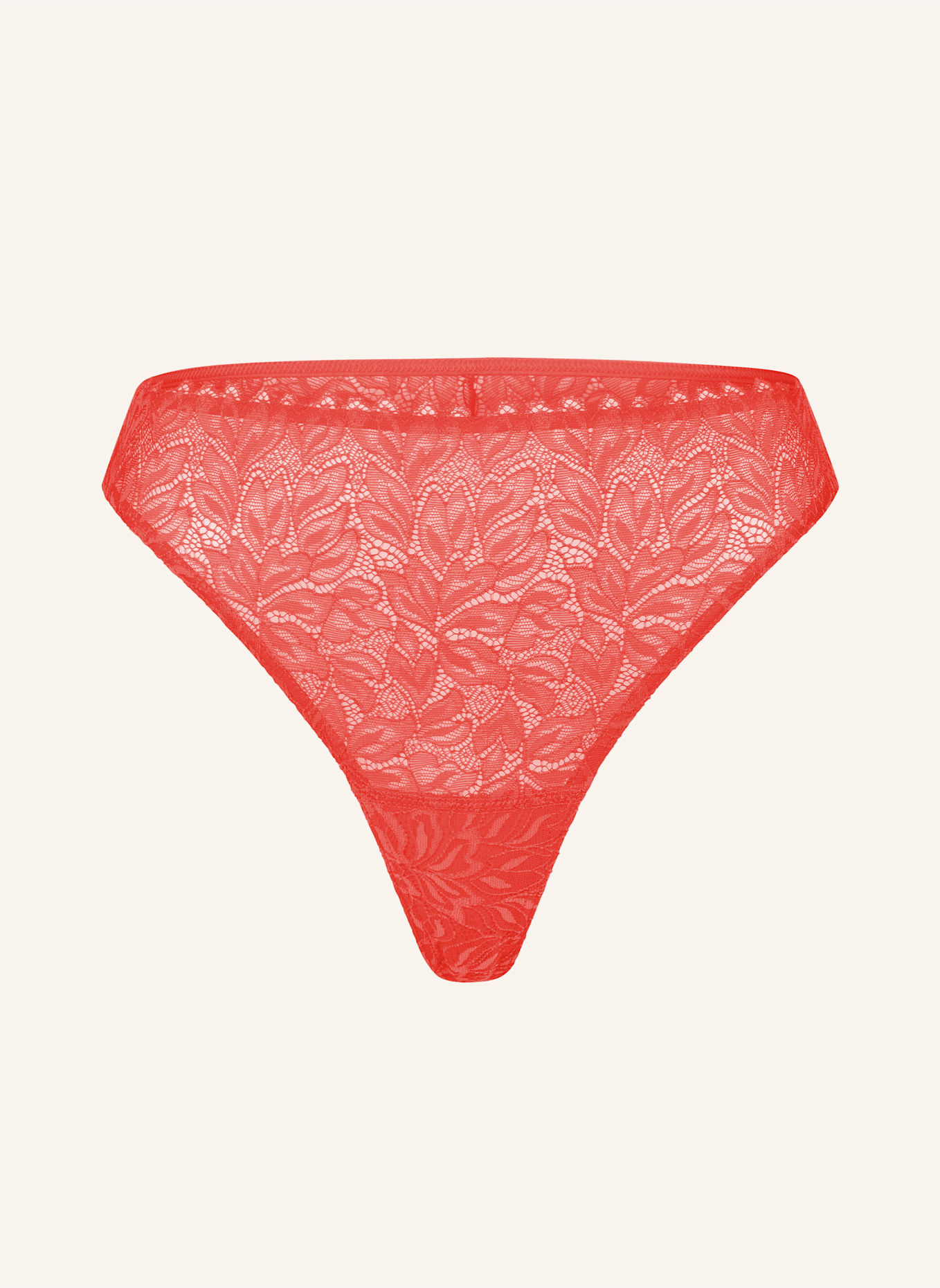 erlich textil Dreamy Lace High Waist Brazil String aus nachhaltiger Spitze - atmungsaktiv: ORANGE