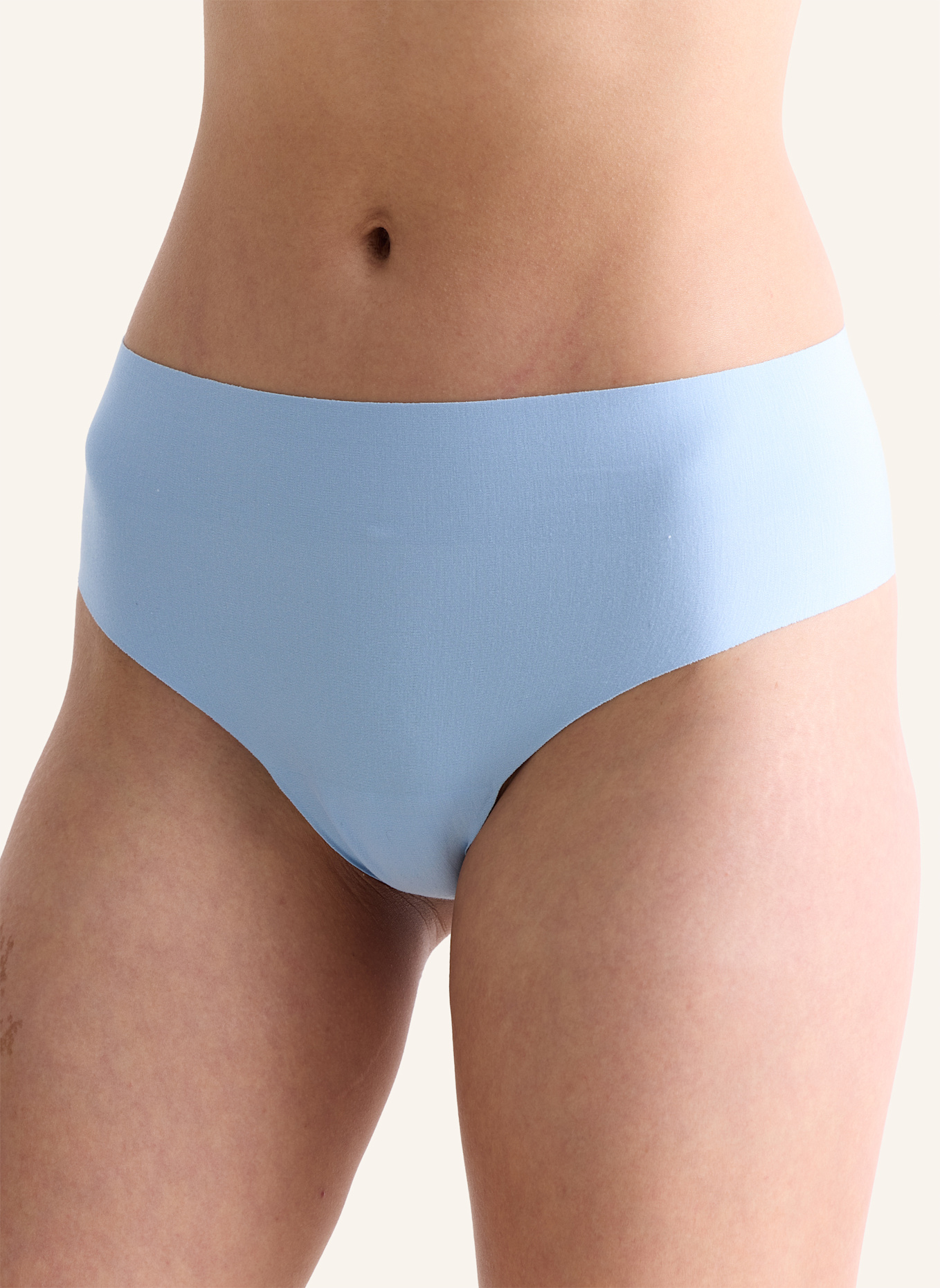 erlich textil Light Touch High Waist Brazil String aus weichem Modal - nahtlose Kanten: BLAU