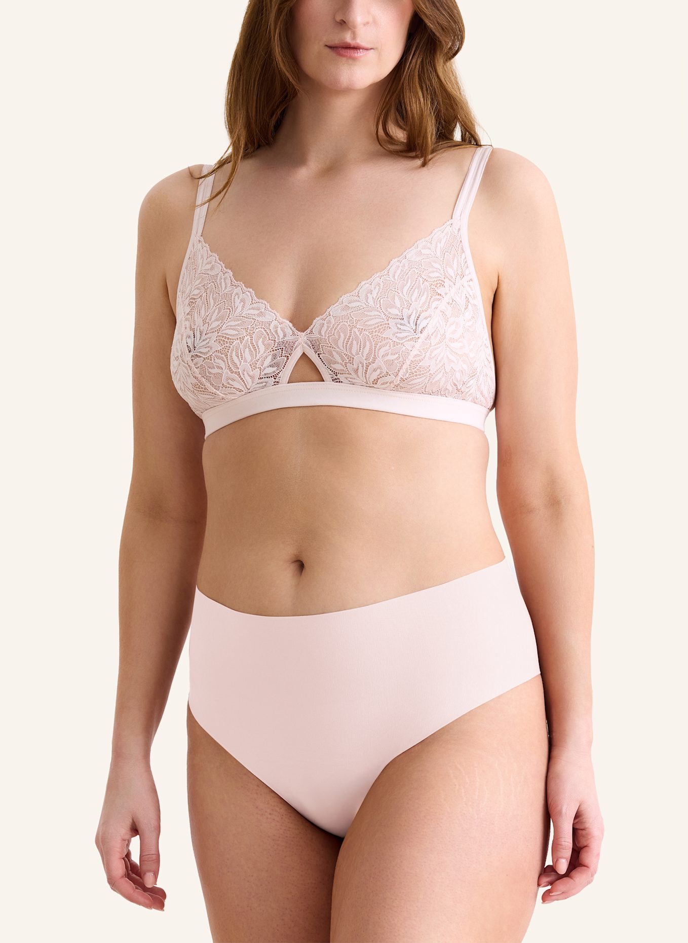 erlich textil Light Touch High Waist Brazil String aus weichem Modal - nahtlose Kanten: ROSA
