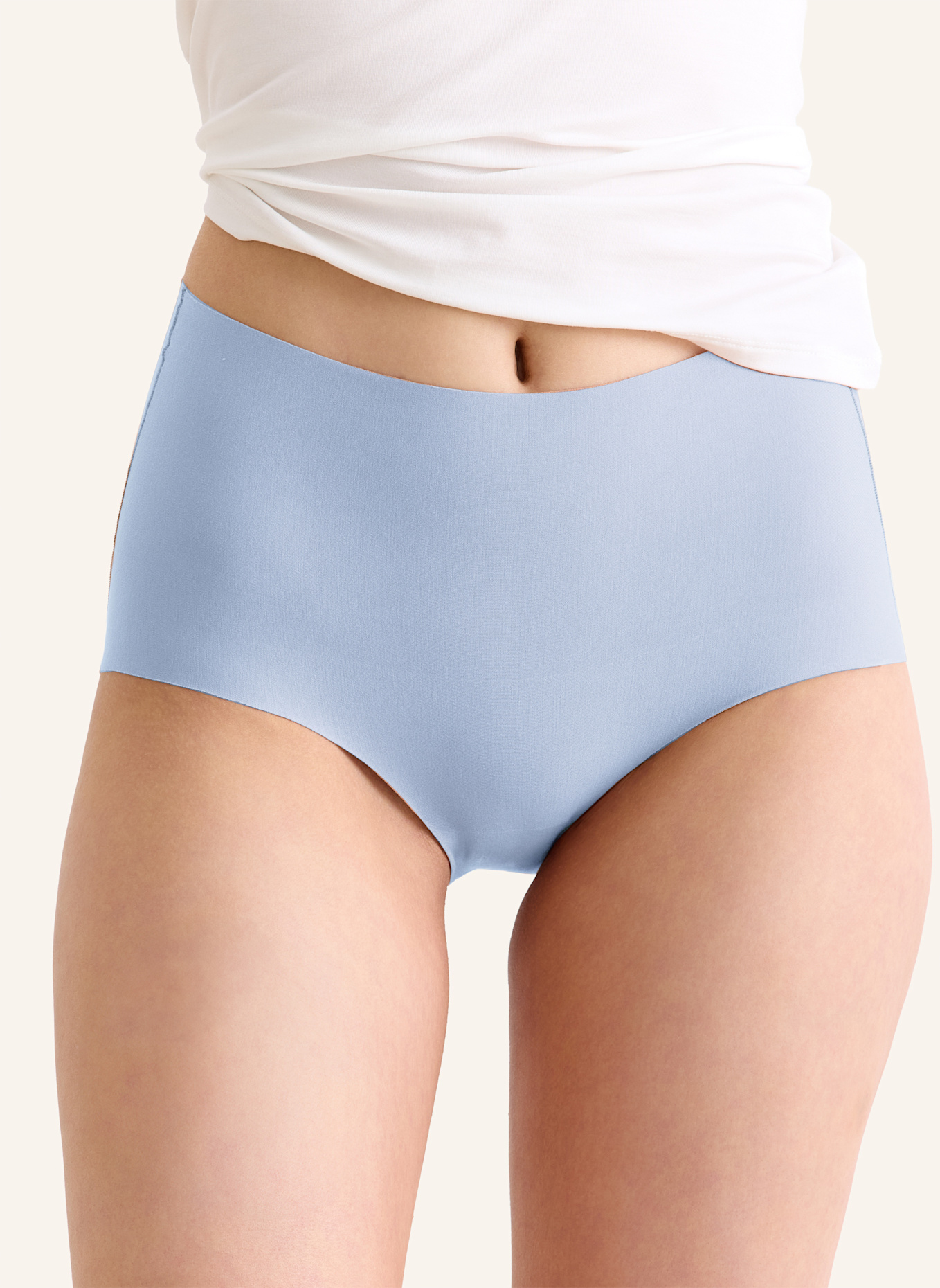 erlich textil Light Touch High Waist Slip aus weichem Modal - nahtlose Kanten: BLAU