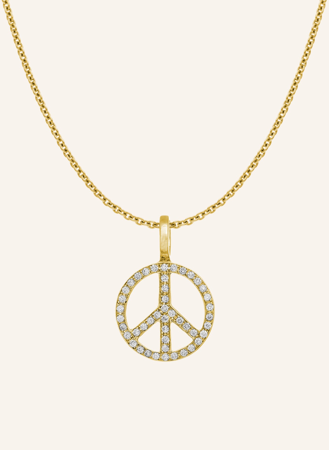 CADA Kette MINI MINI PEACE, Farbe: GOLD (Bild 1)