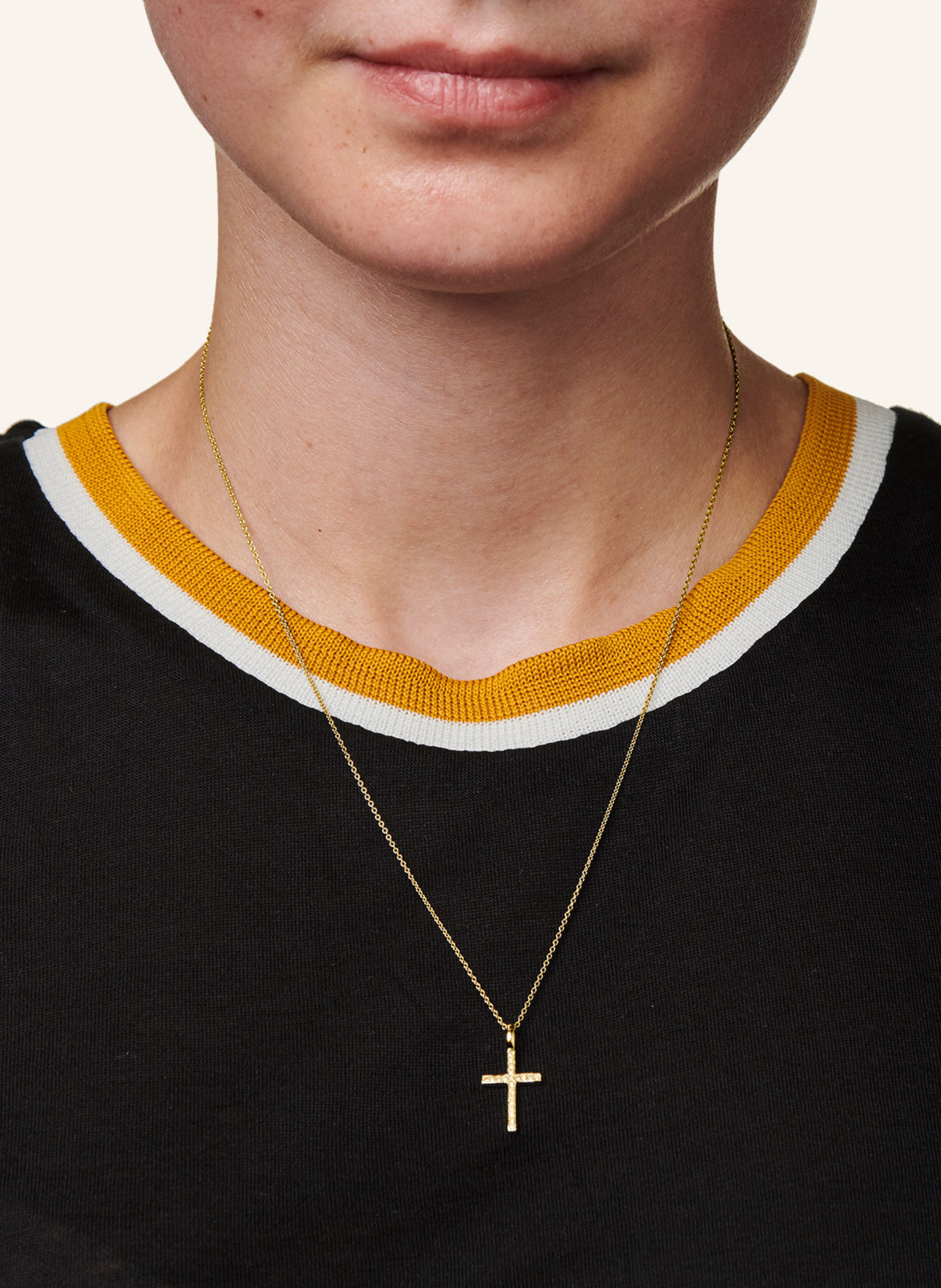 CADA Kette SMALL TURIN CROSS: GOLD