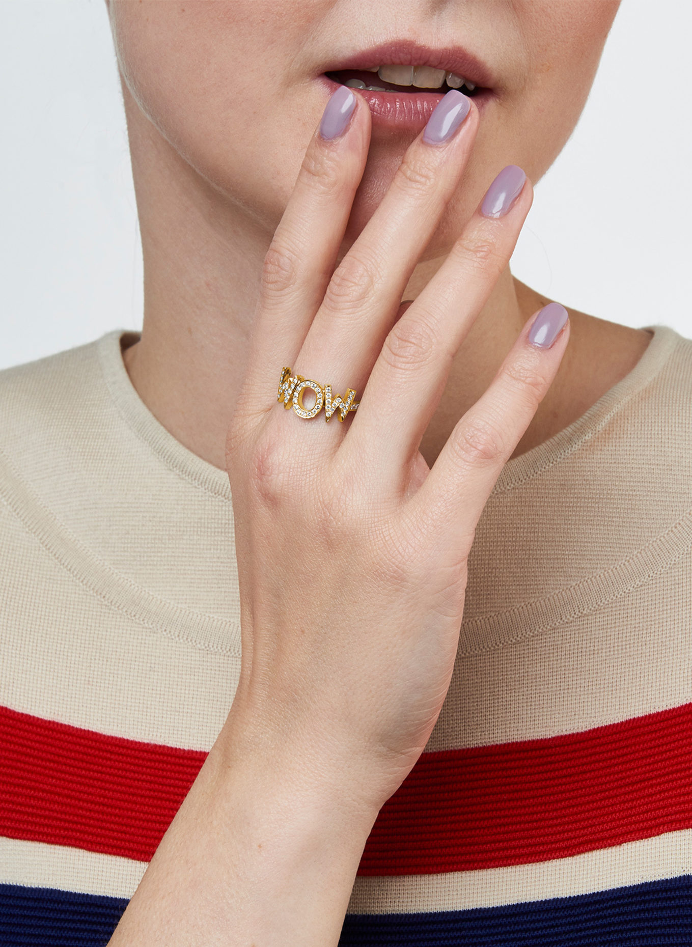 CADA Ring XL WOW: GOLD