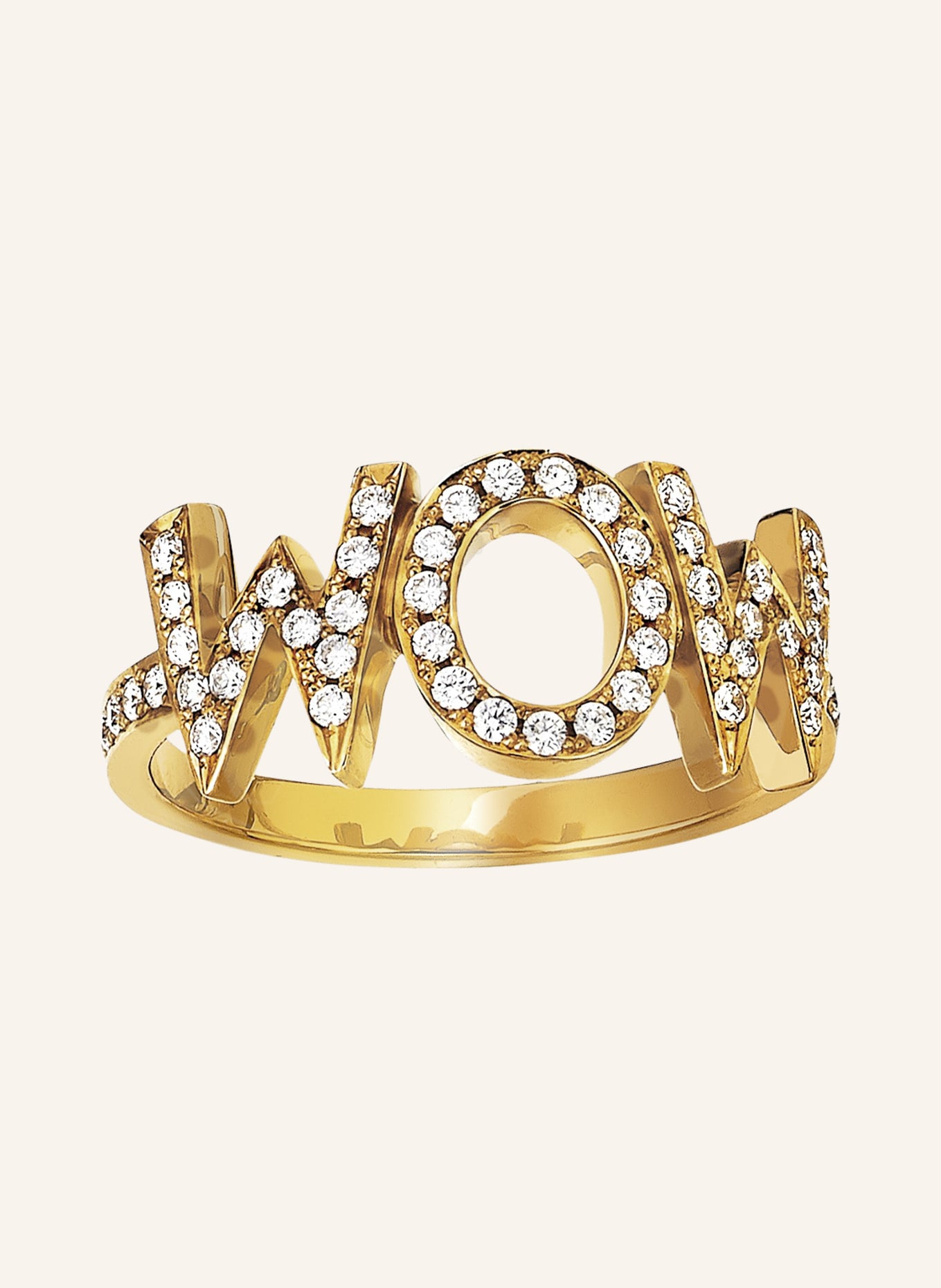 CADA Ring XL WOW: GOLD