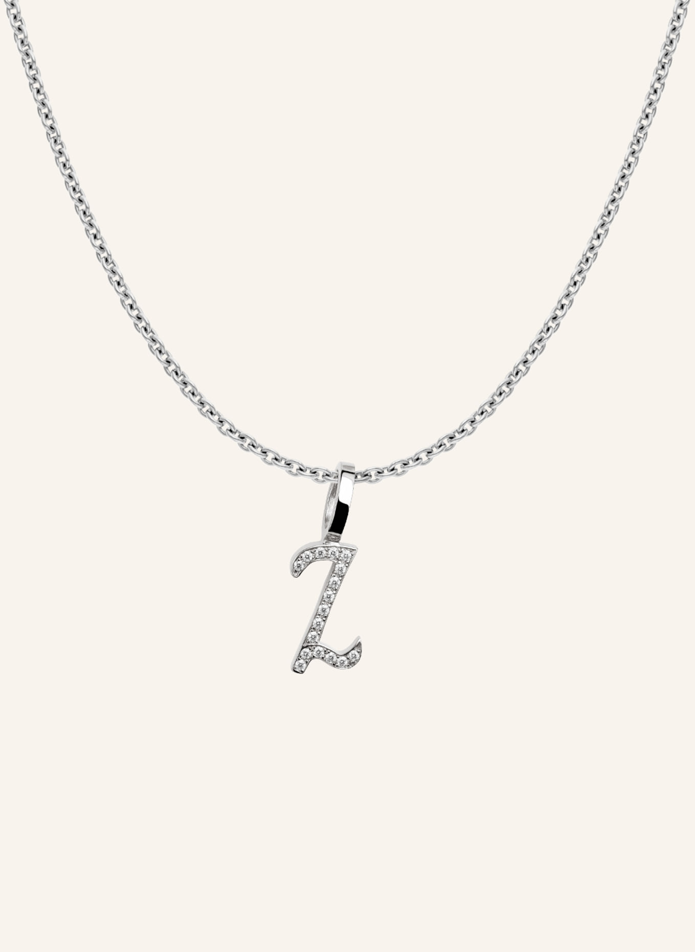 CADA Kette TINY DIAMOND LETTER Z: WEISSGOLD