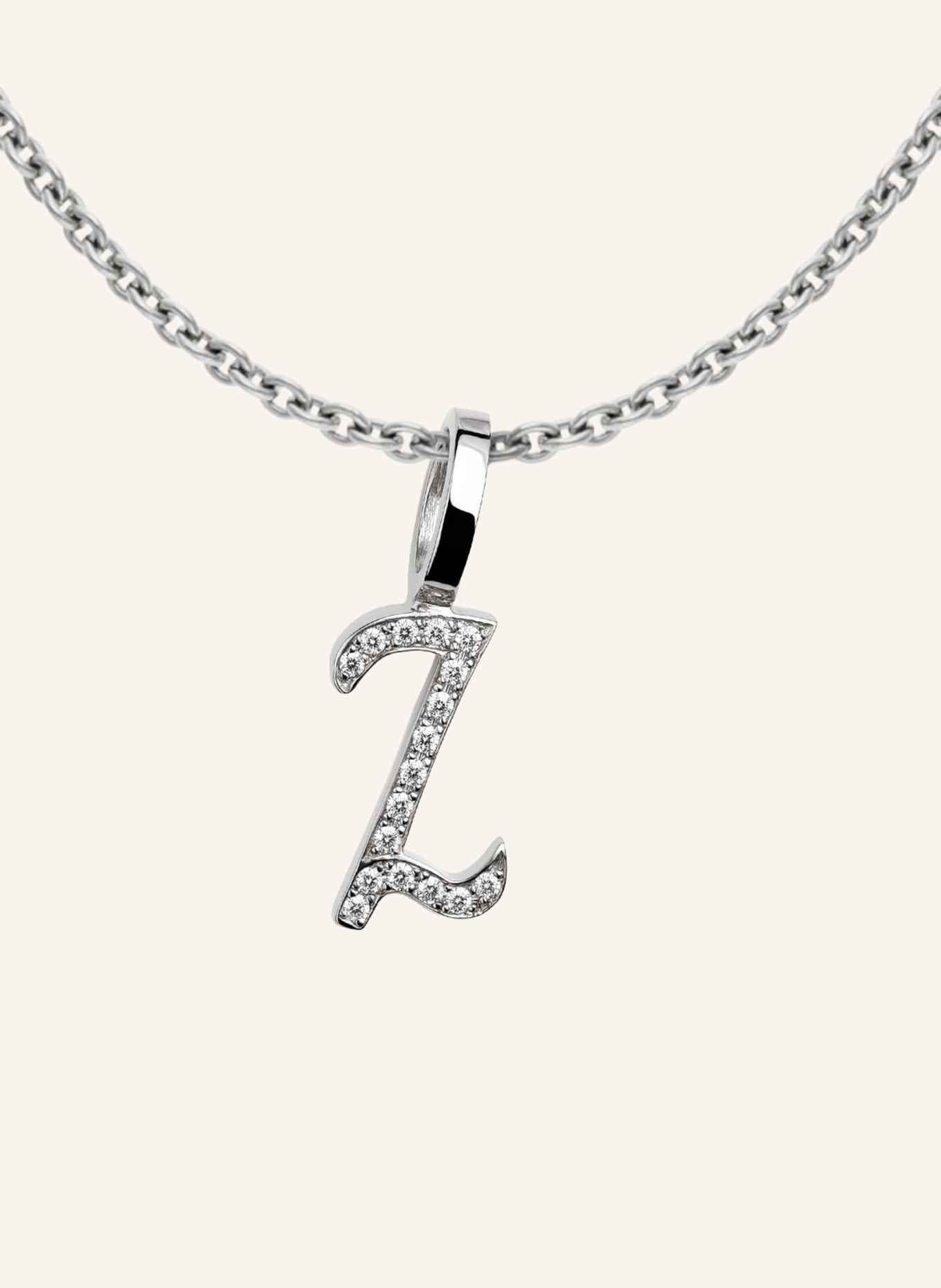 CADA Kette TINY DIAMOND LETTER Z: WEISSGOLD