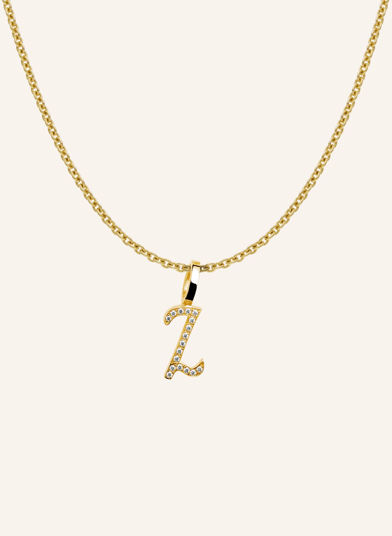 CADA Kette TINY DIAMOND LETTER Z: GOLD