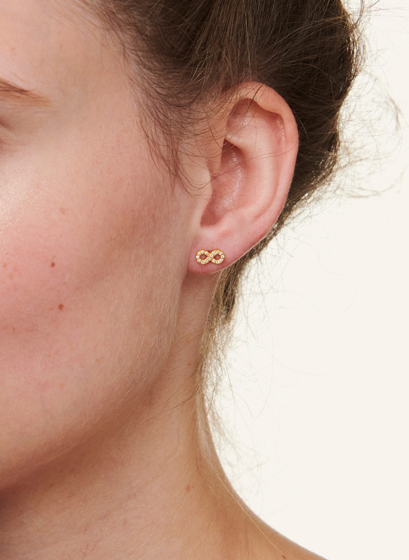 CADA Ohrstecker TINY INFINITY: GOLD