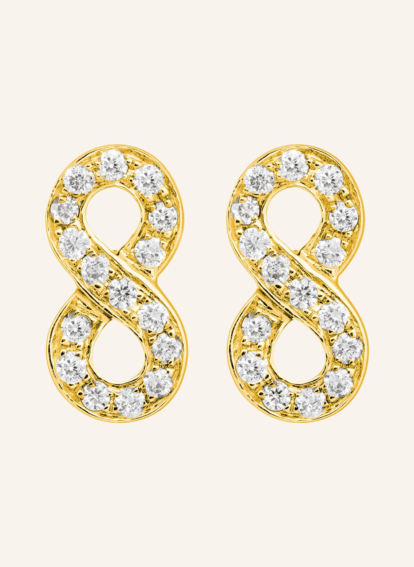 CADA Ohrstecker TINY INFINITY: GOLD