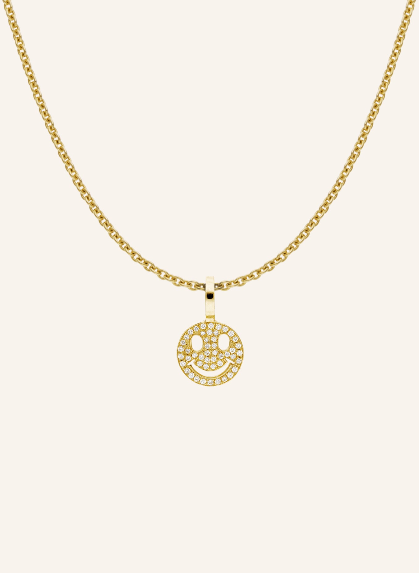 CADA Kette TINY SMILING FACE: GOLD
