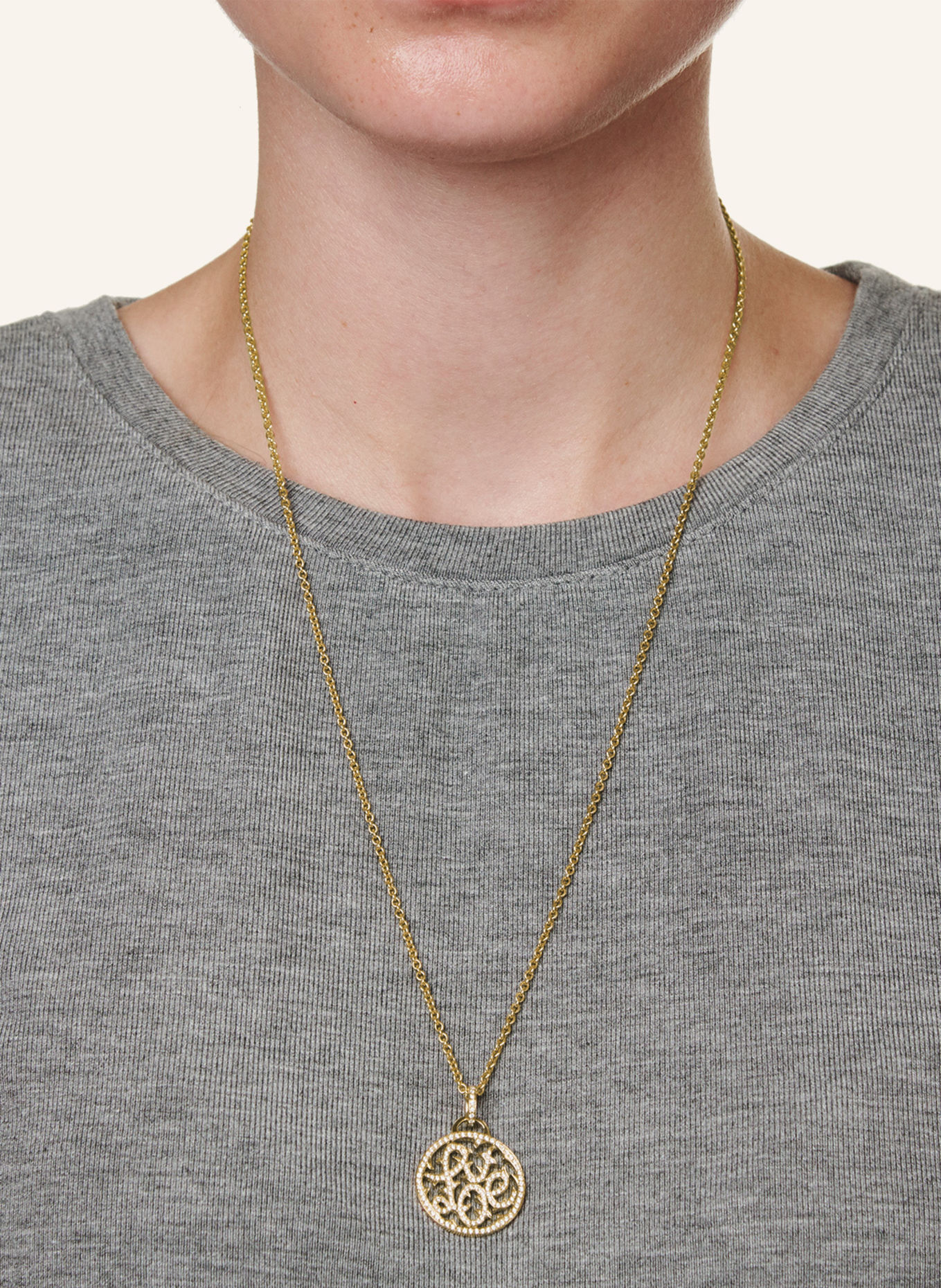 CADA Kette MEDIUM FLORAL LOVE: GOLD