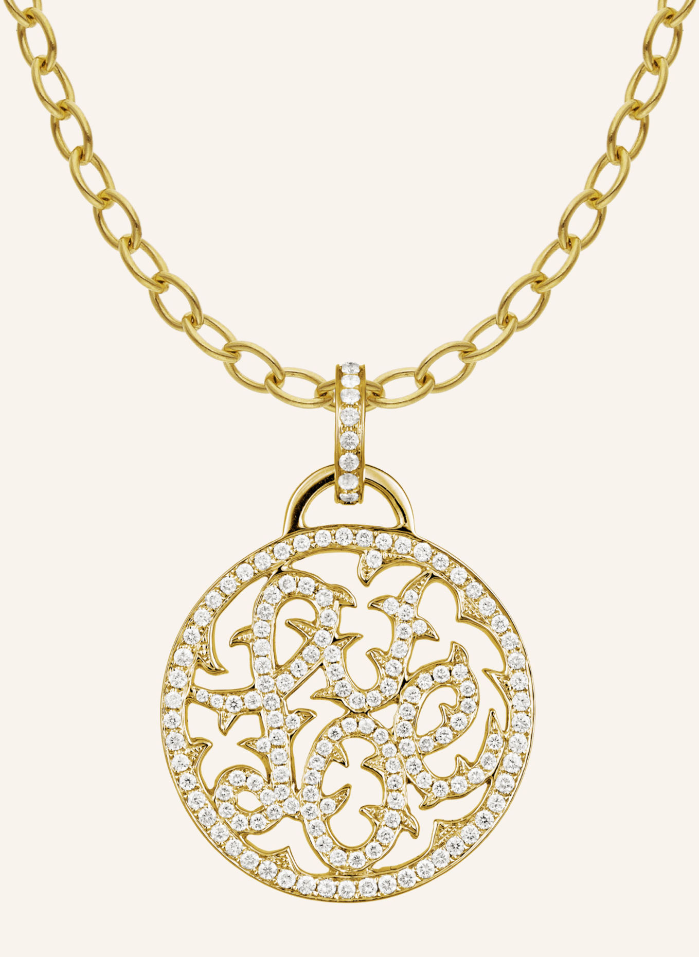 CADA Kette MEDIUM FLORAL LOVE: GOLD